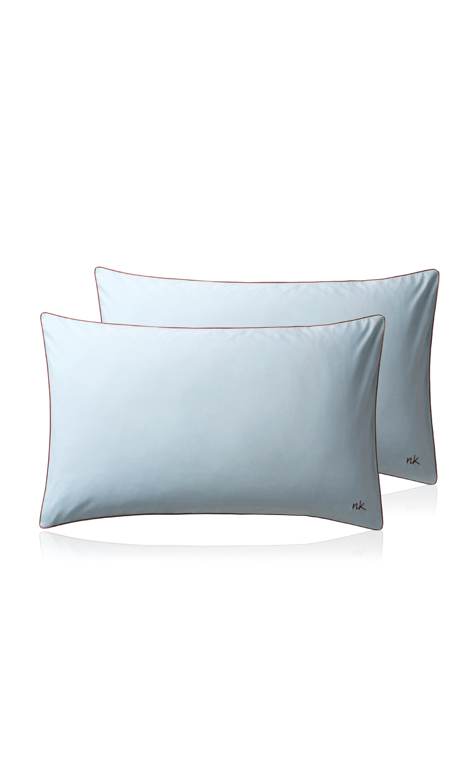 Nordic Knots Exclusive Set-Of-Two Percale Pillow Case - Queen - Tan