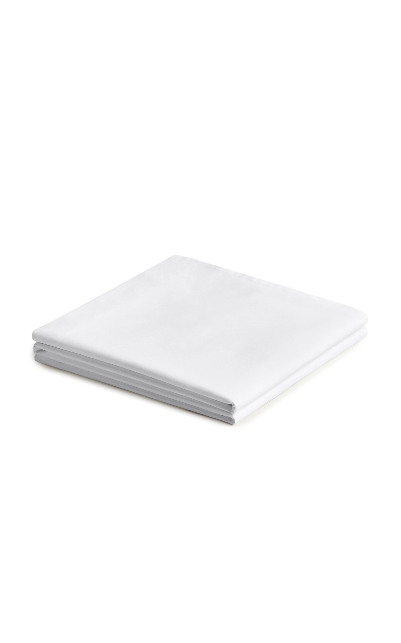 Nordic Knots Exclusive Percale Flat King Sheet - White
