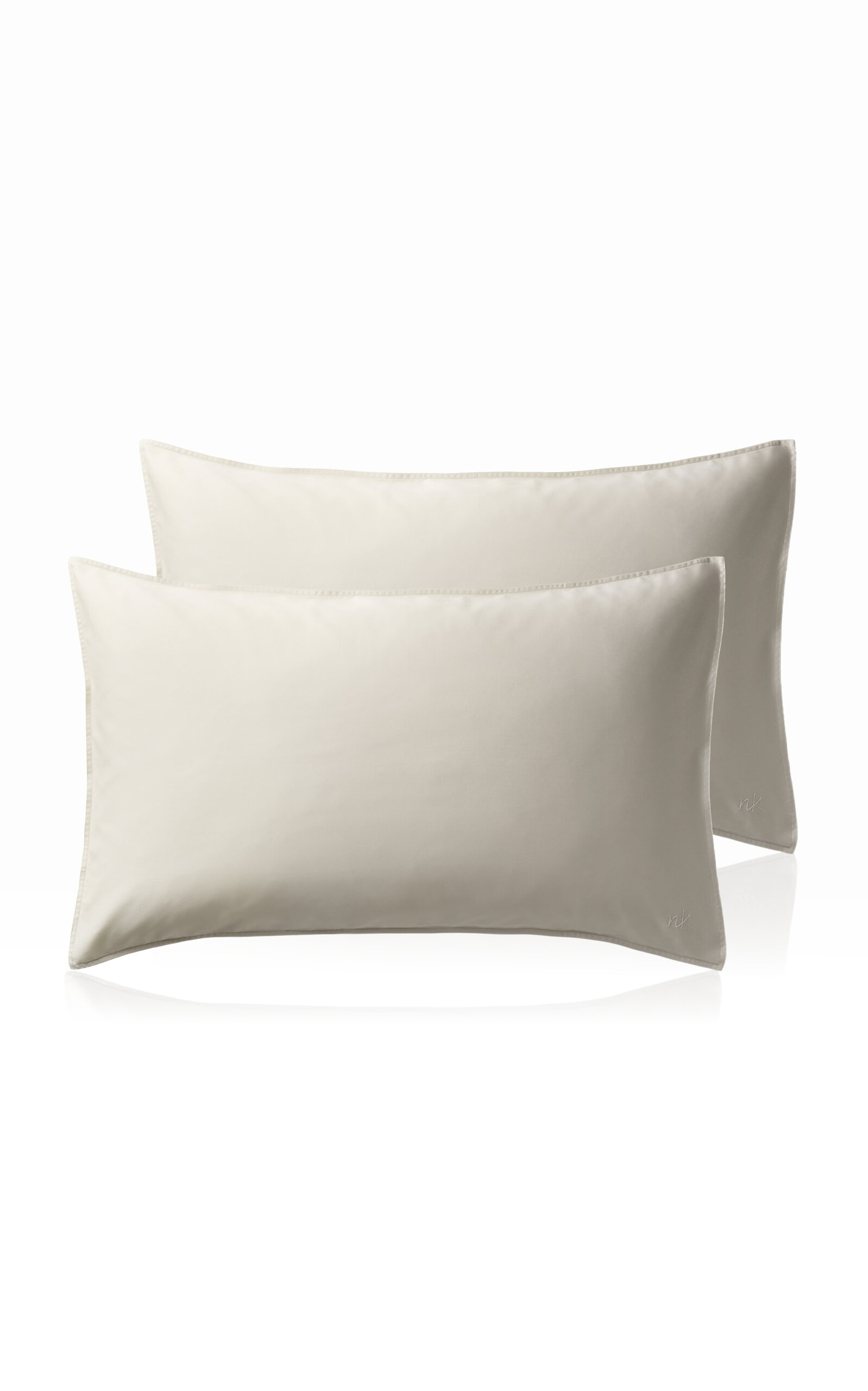 Nordic Knots Exclusive Set-Of-Two Sateen Pillow Case - King - Tan