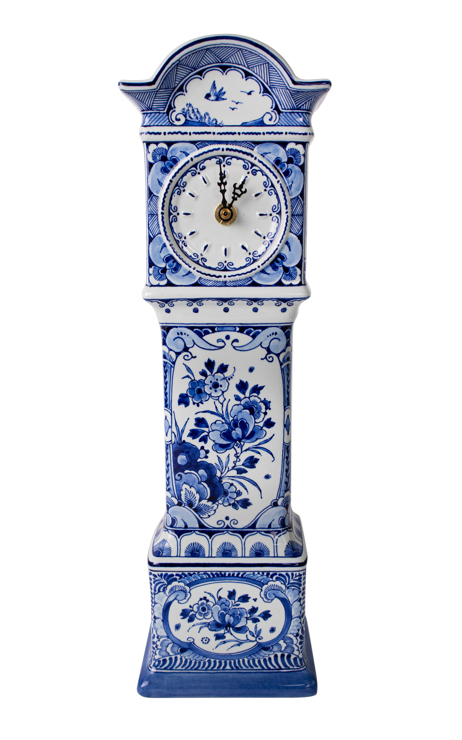 Royal Delft Standing Clock Flower - Multi