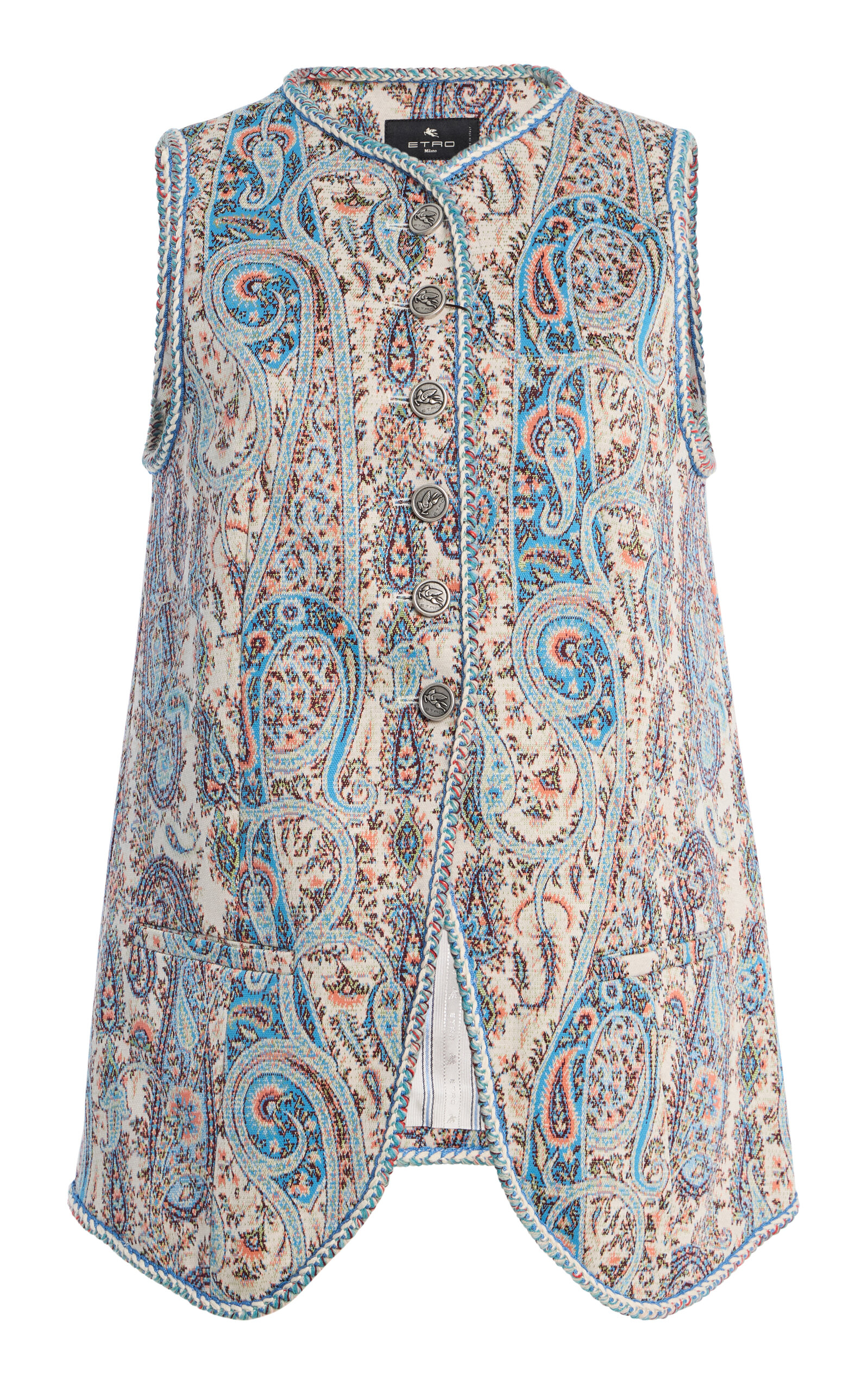 Etro Cotton-Blend Jacquard Vest - Women's Clothing