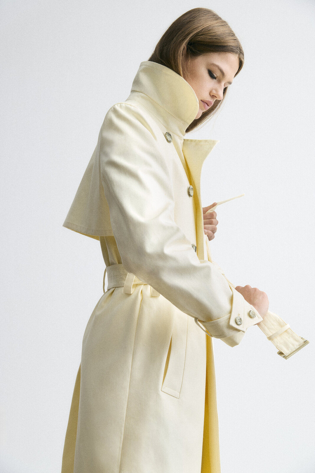 RENGGLI Cotton Twill Trench Coat