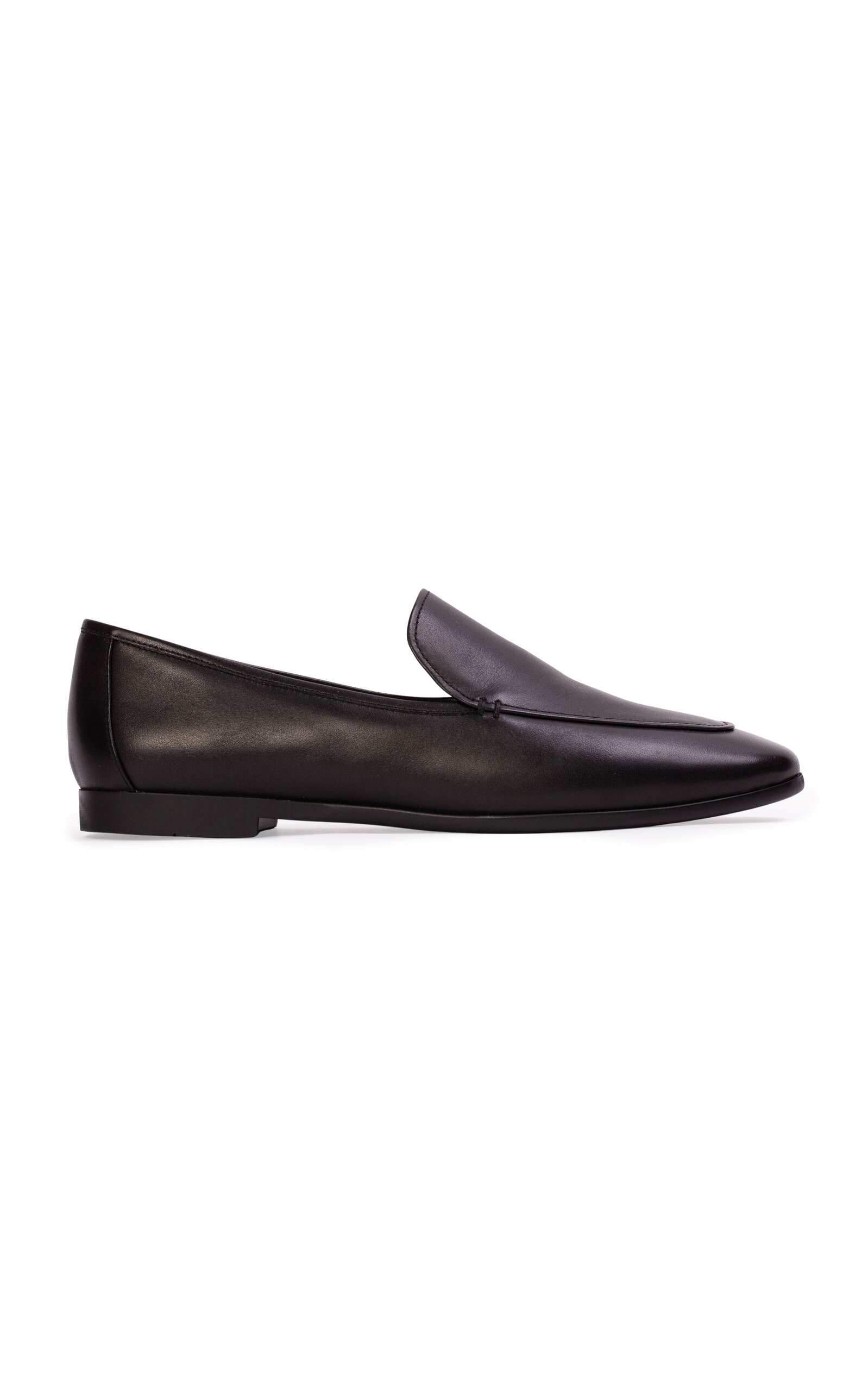 Black Suede Studio Allie Leather Loafers