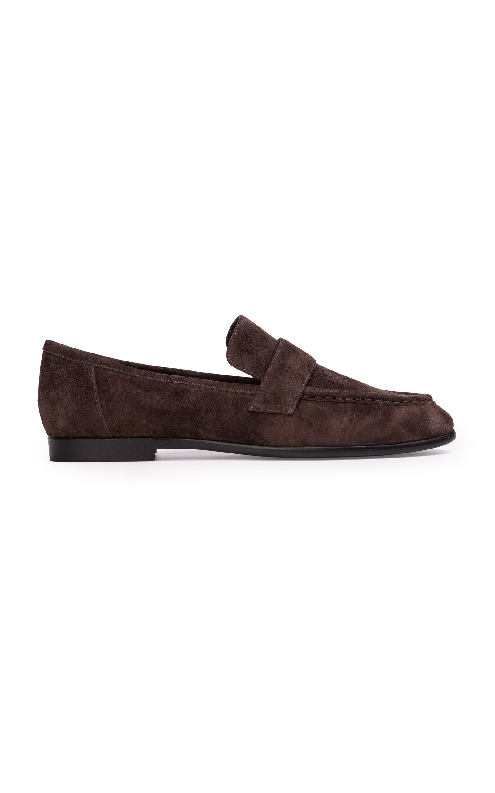 Black Suede Studio Arrow Suede Loafers - Moda Operandi