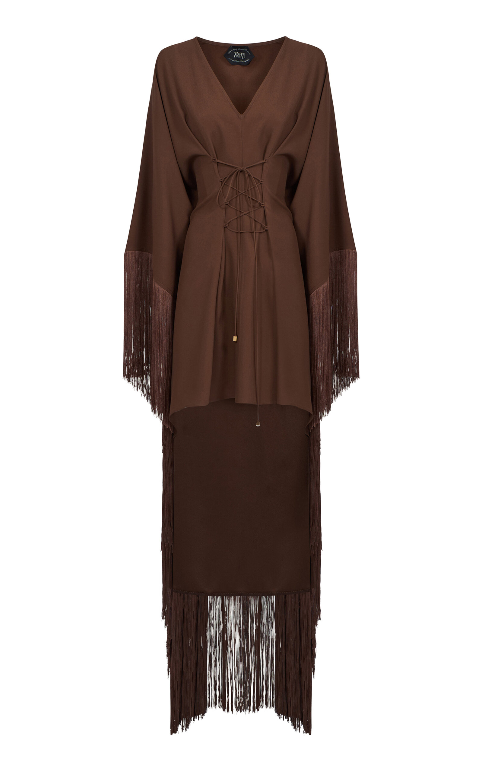 Taller Marmo Sierra Fringed Crepe Cady Mini Dress