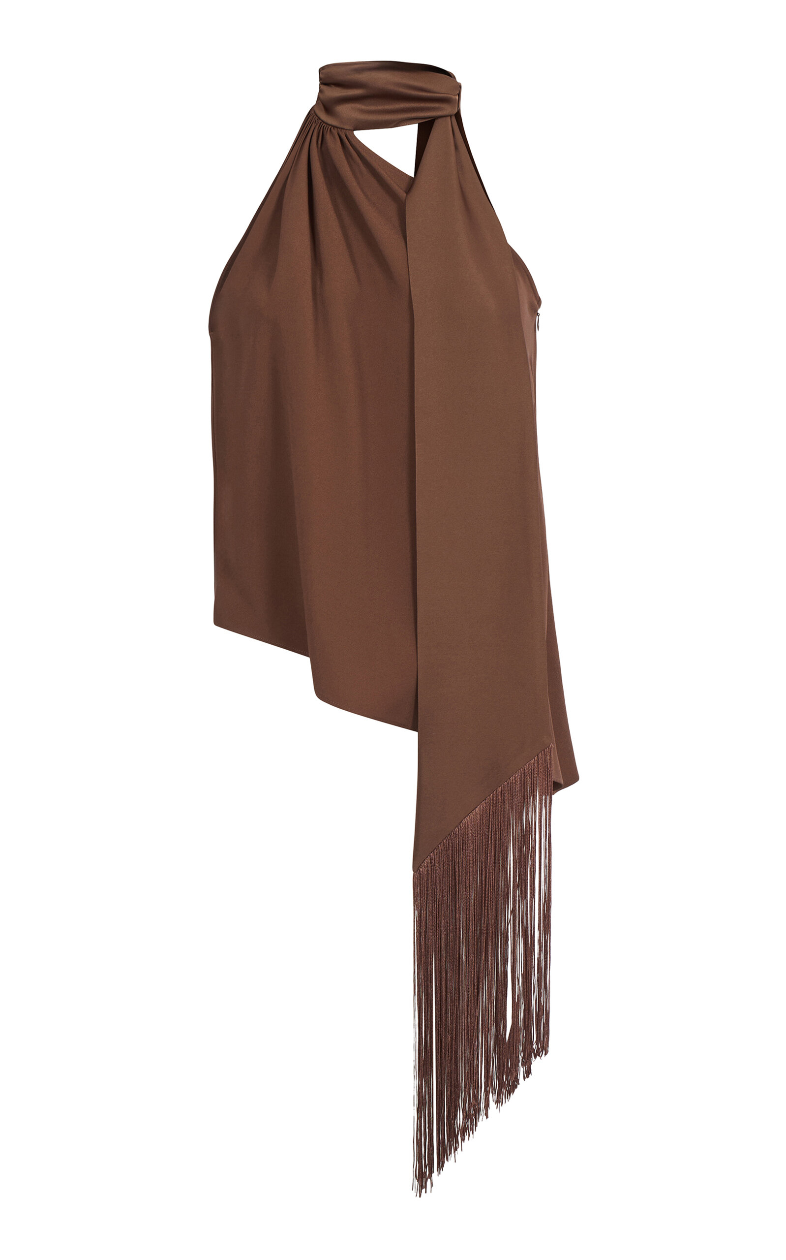 Taller Marmo Astor Scarf-Neck Crepe Cady Top