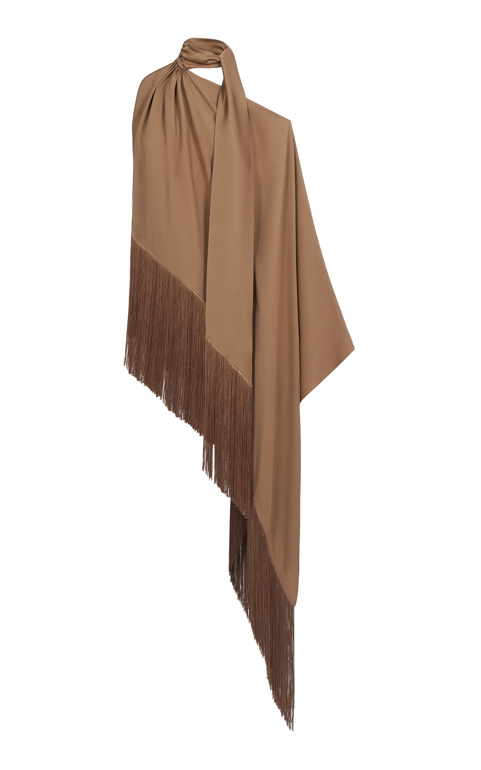 Taller Marmo Atlas Fringed Crepe Cady Top