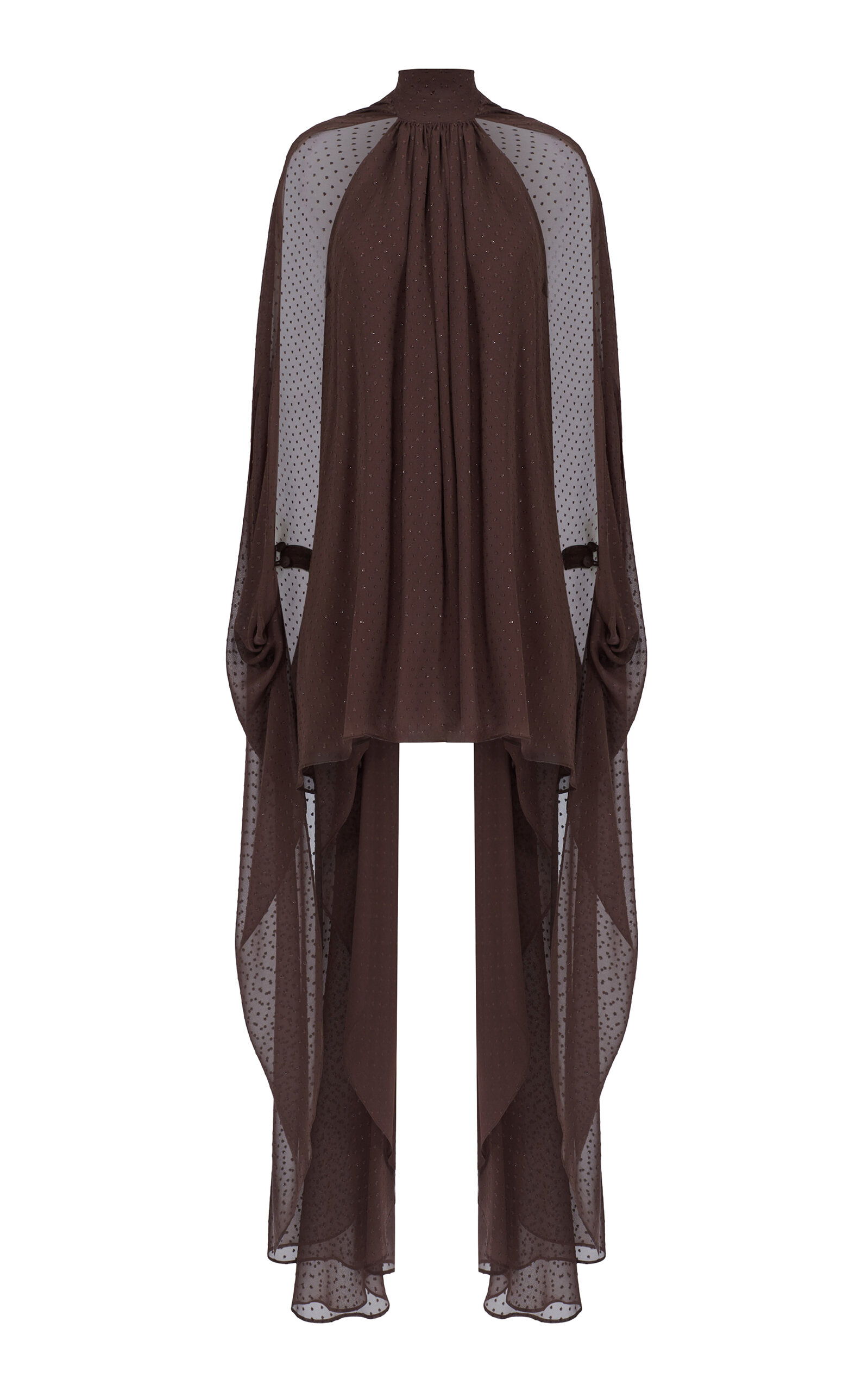 Taller Marmo Eterea Metallic Chiffon Mini Dress