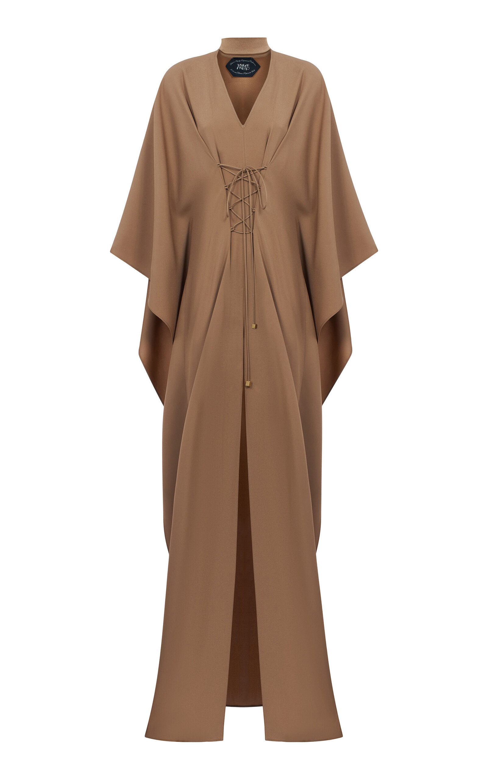 Taller Marmo Sierra Fringed Crepe Cady Caftan Dress