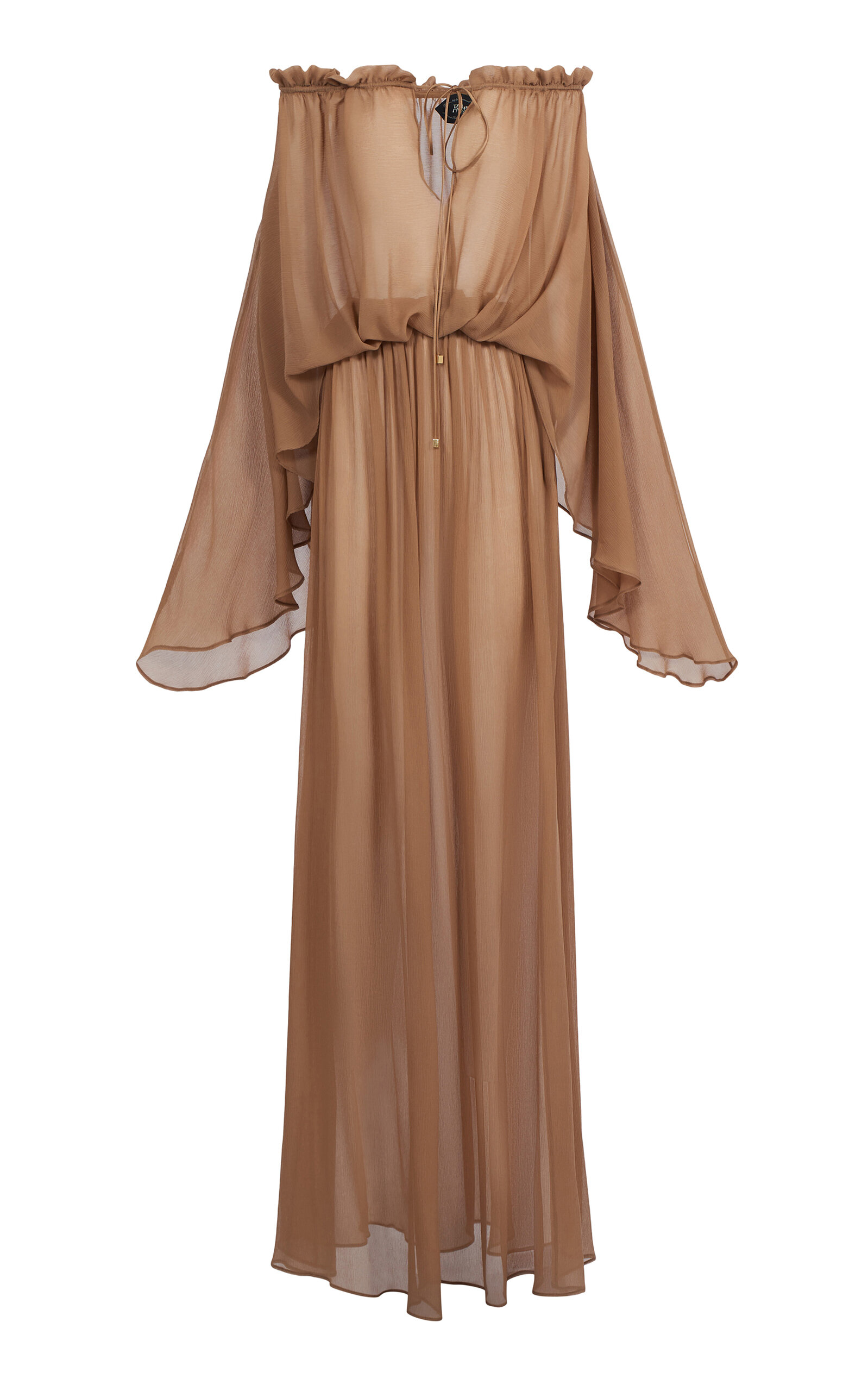 Taller Marmo Ouarzazate Off-The-Shoulder Crepe Chiffon Maxi Dress