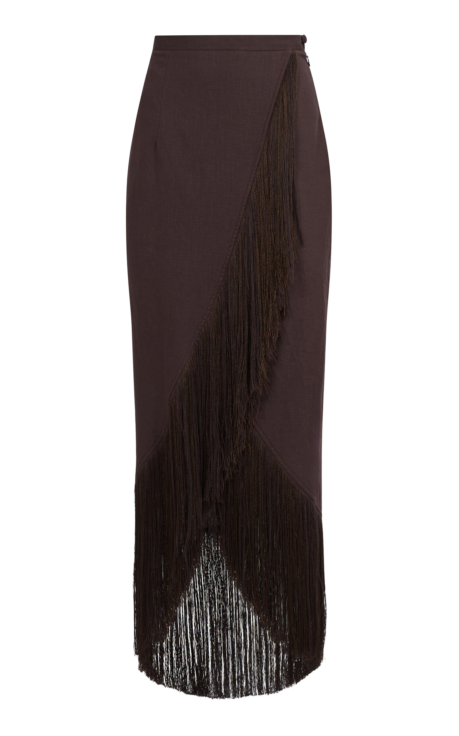 Taller Marmo EL PAREO LINEN SKIRT CHOCOLATE