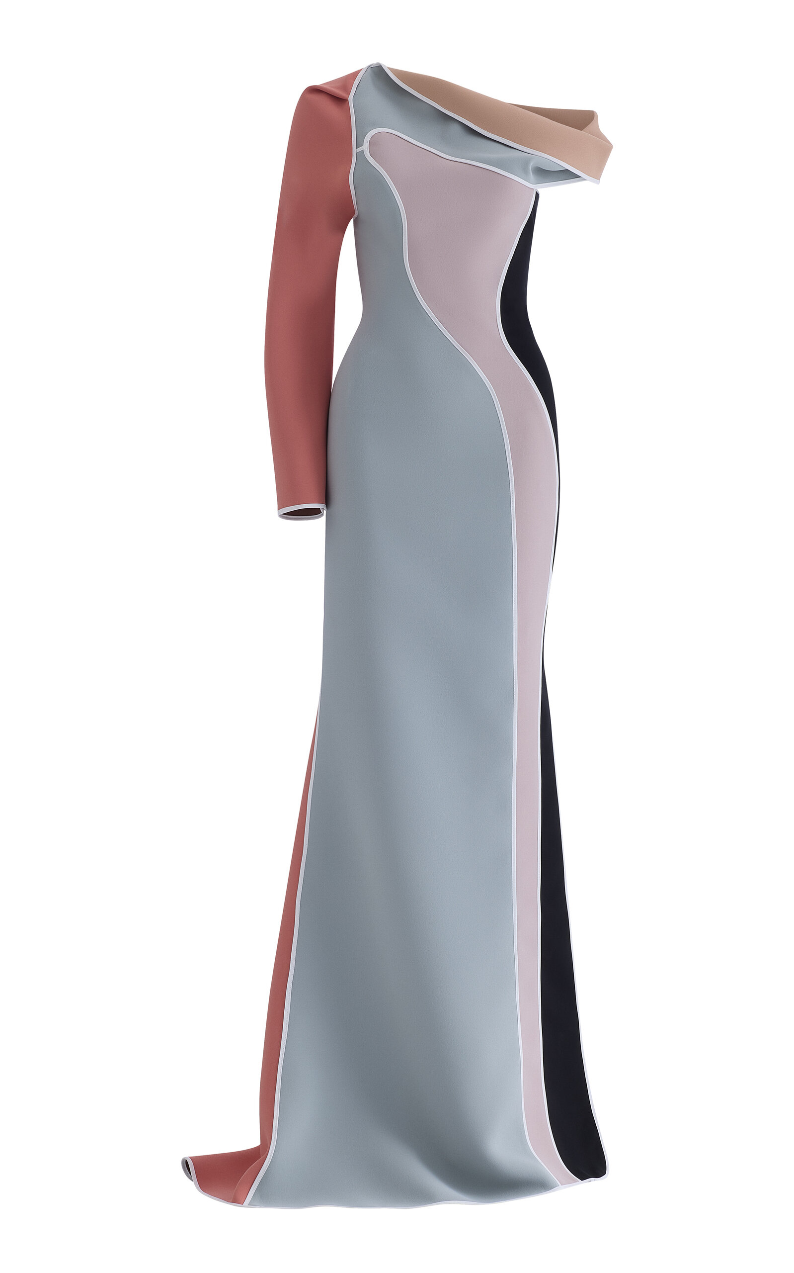 Maticevski Claudine One-Shoulder Gown