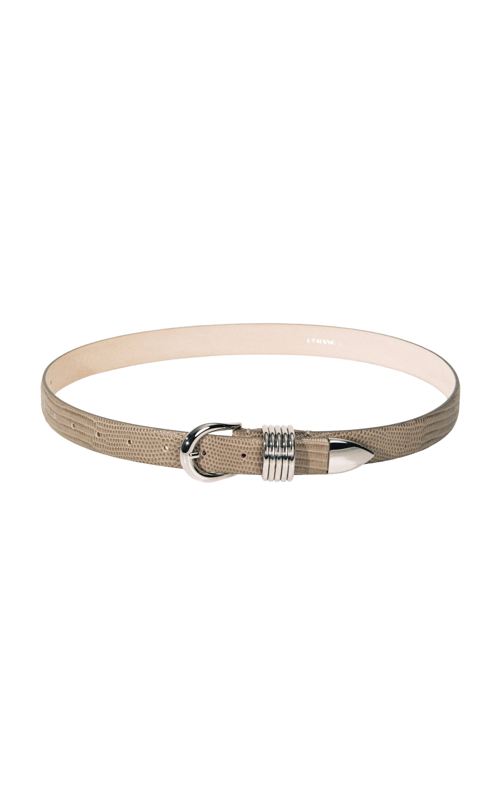 Déhanche Hollyhock Lizard-Effect Leather Belt
