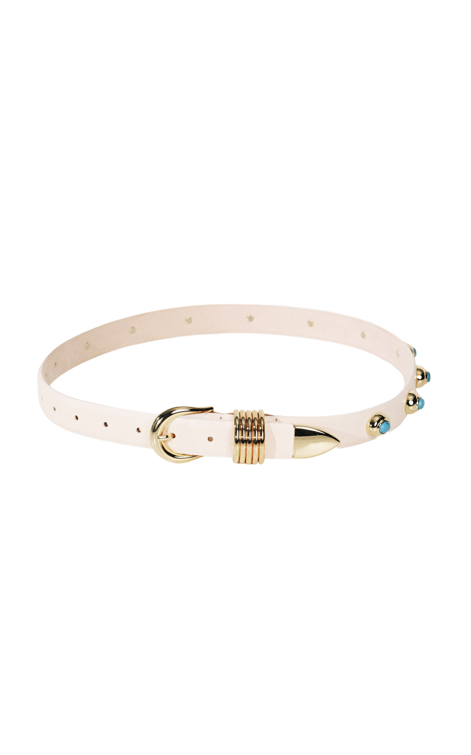 Déhanche Hollyhock Turquoise Leather Belt | Thumbnail 6
