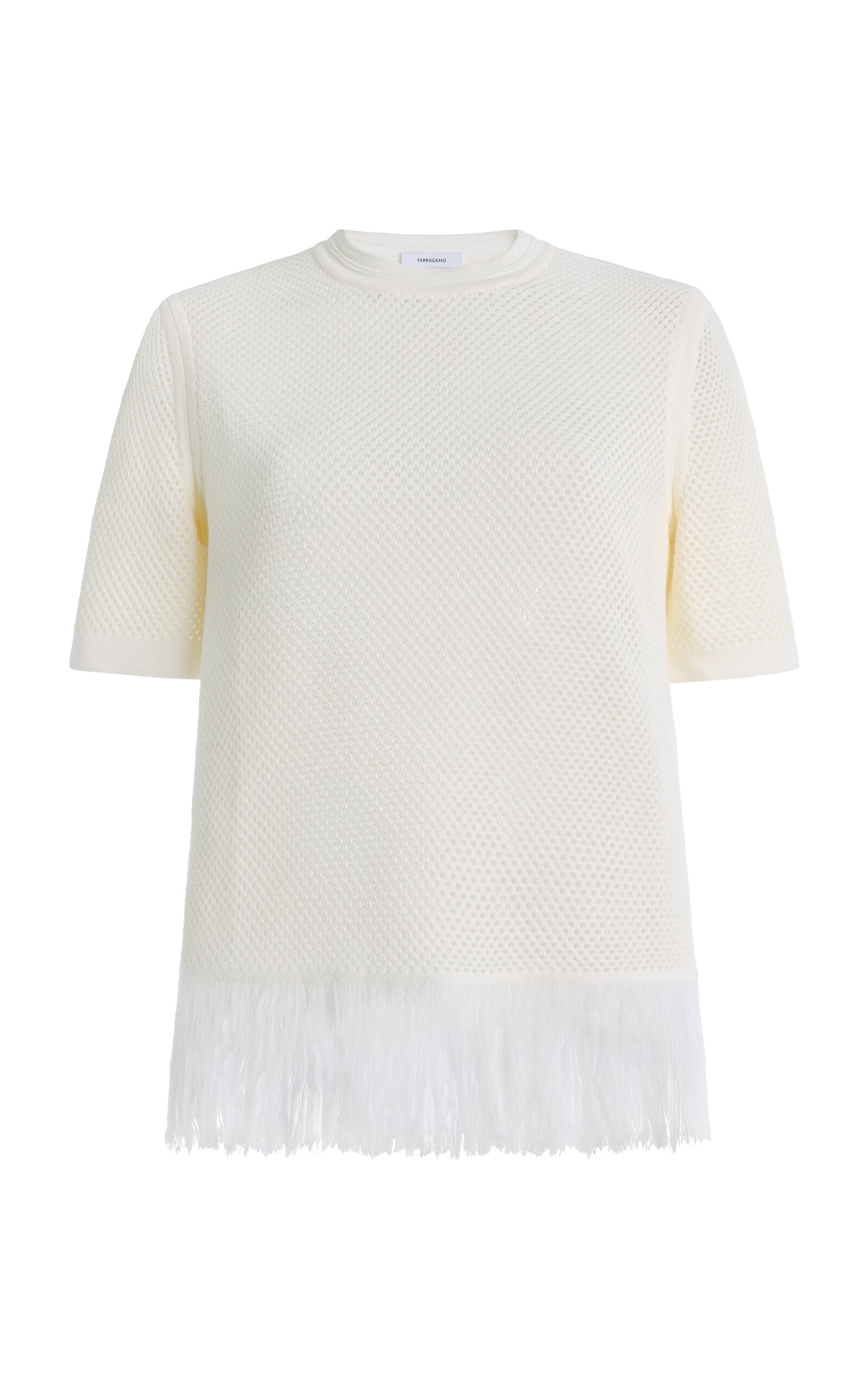 Ferragamo Wool Mesh Knit Sweater