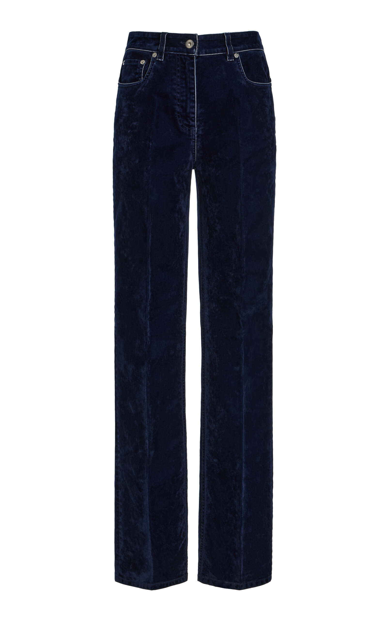 Ferragamo Cotton-Blend Velvet Trousers