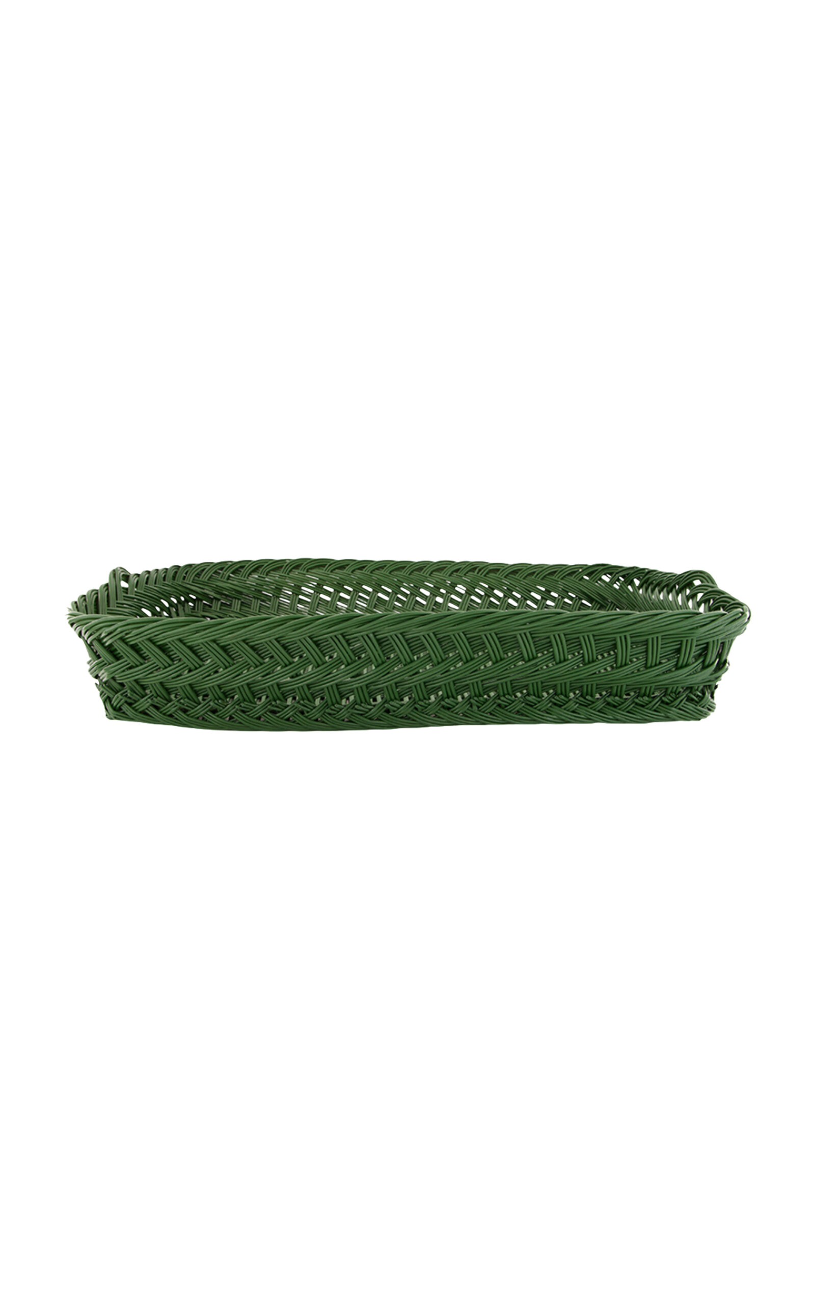 House of Capricorn Vitória Green Wicker Large Tray - Green