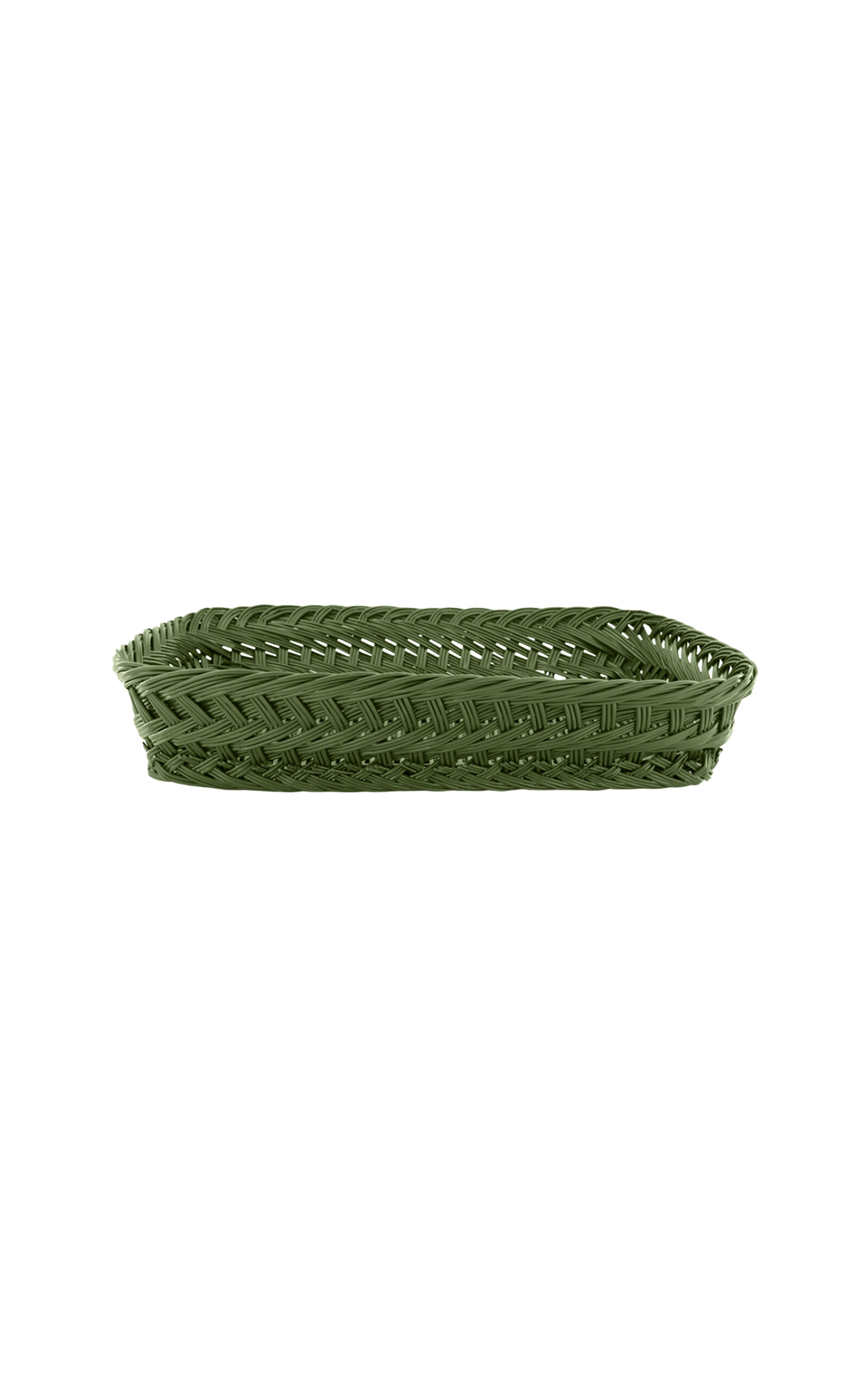 House of Capricorn Vitória Green Wicker Medium Tray - Green