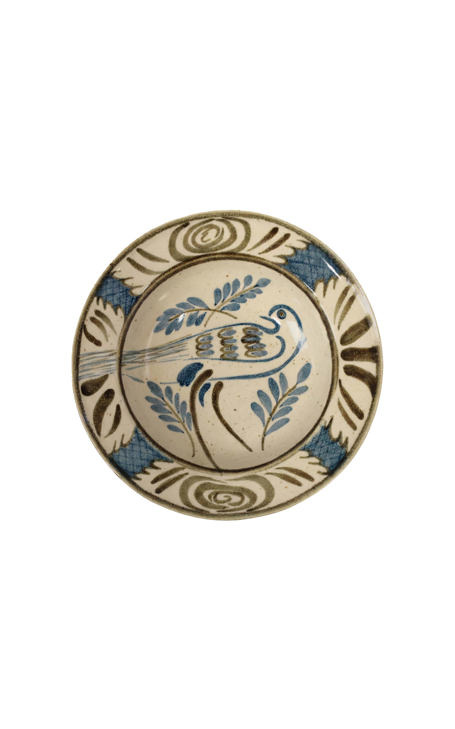 House of Capricorn Lusitano Blue Bird Ceramic Soup Plate - Multi