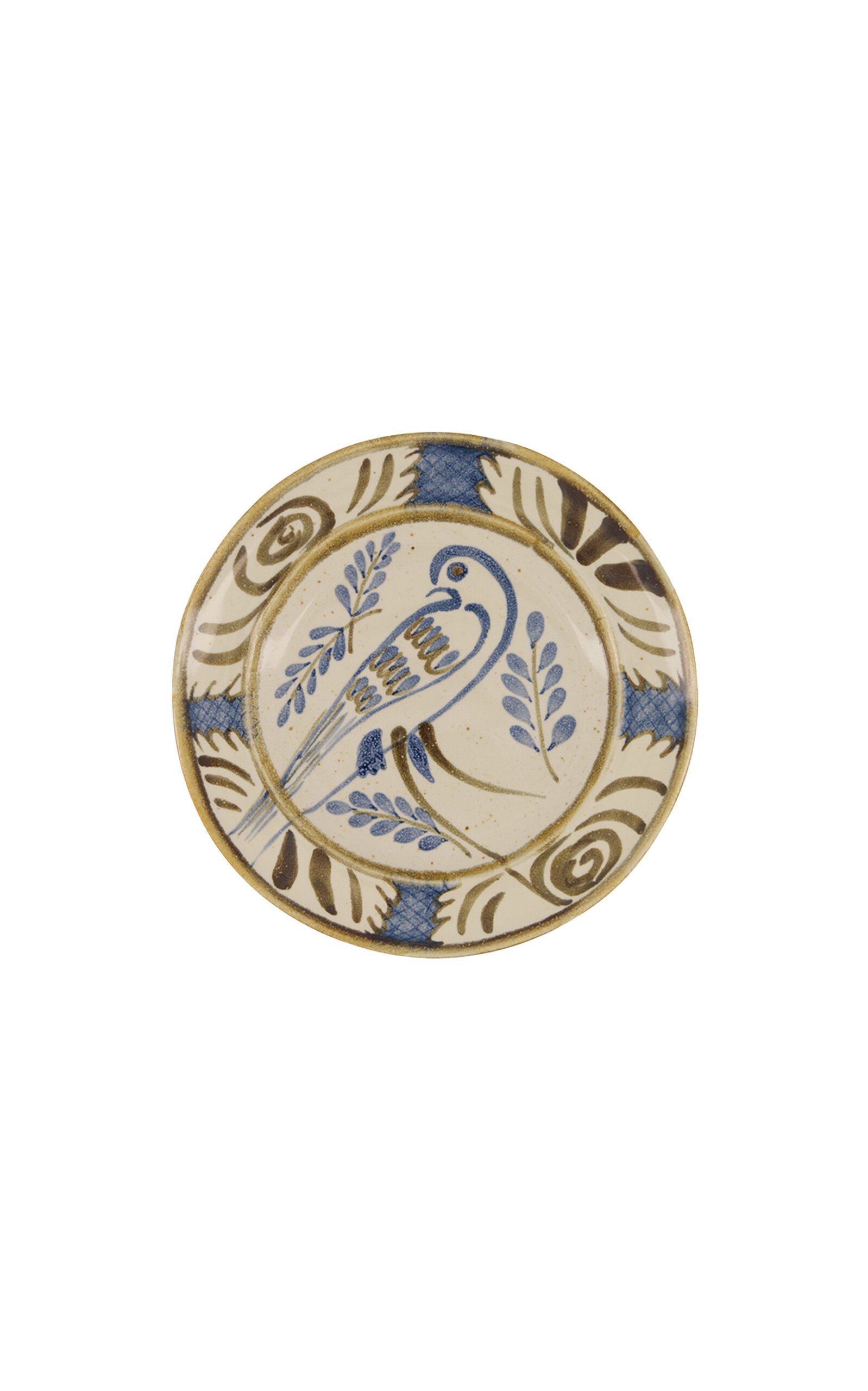 House of Capricorn Lusitano Blue Bird Ceramic Dessert Plate - Multi