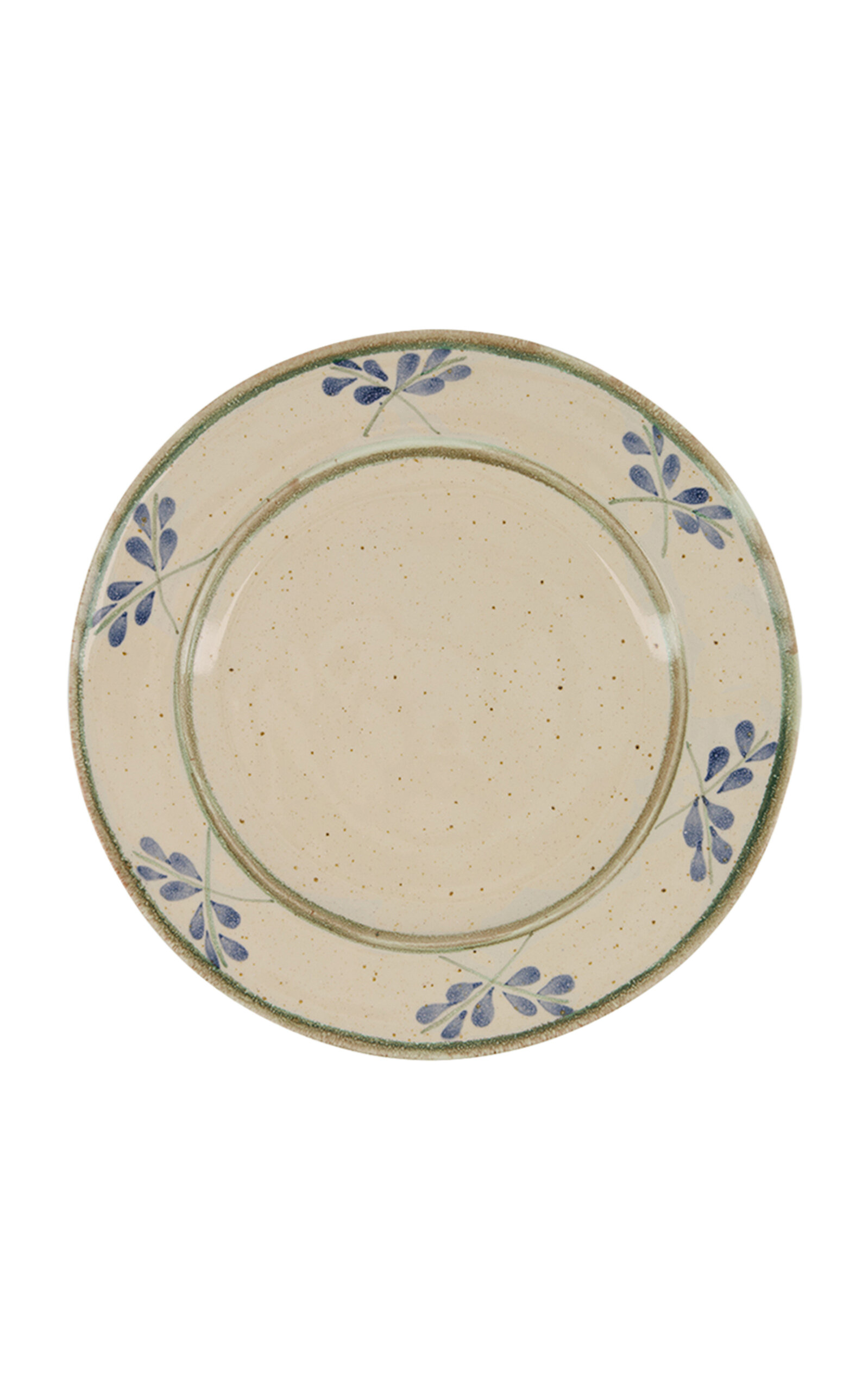 House of Capricorn Lusitano Blue Leaf Ceramic Dinner Plate - Multi