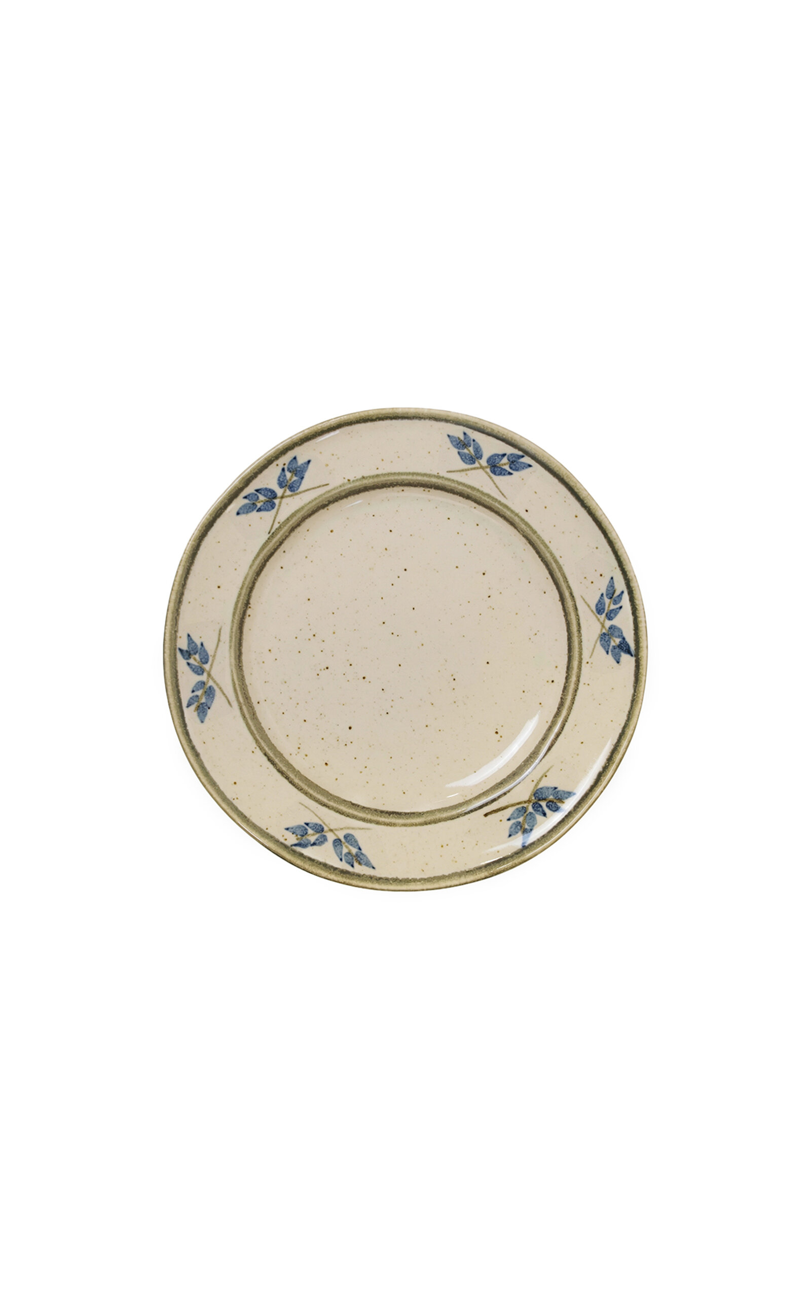 House of Capricorn Lusitano Blue Leaf Ceramic Dessert Plate - Multi