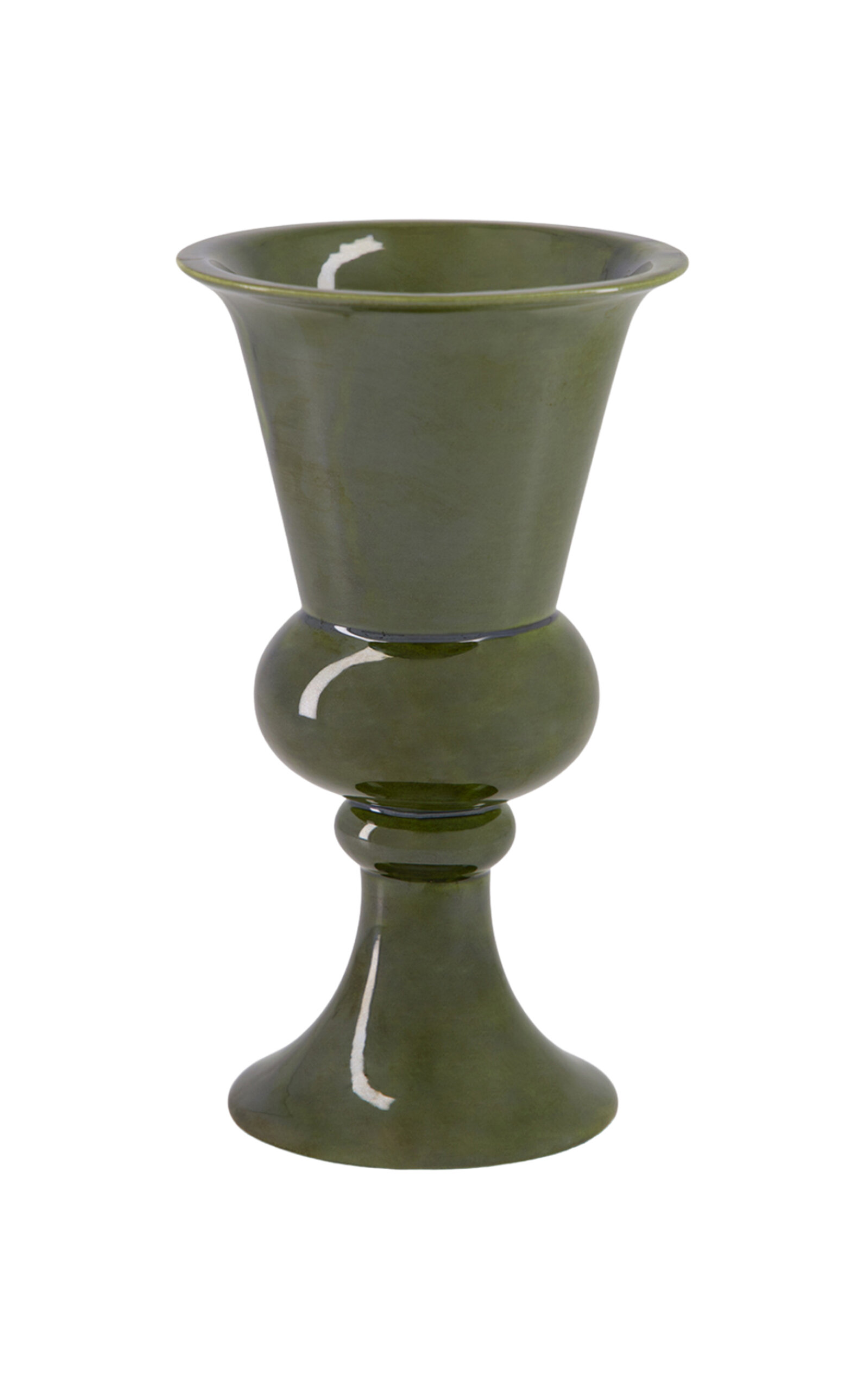 House of Capricorn Florbela Green Ceramic Medium Vase - Green
