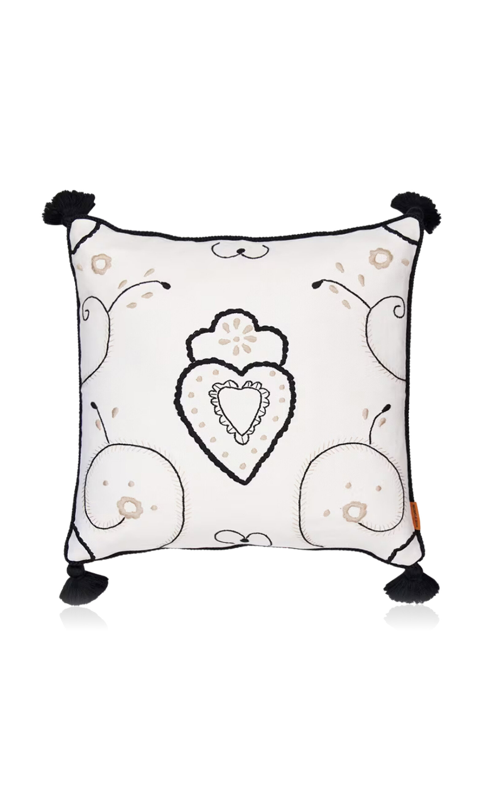 House of Capricorn Viana Ivory Linen Cushion - Multi - Women's Clothing