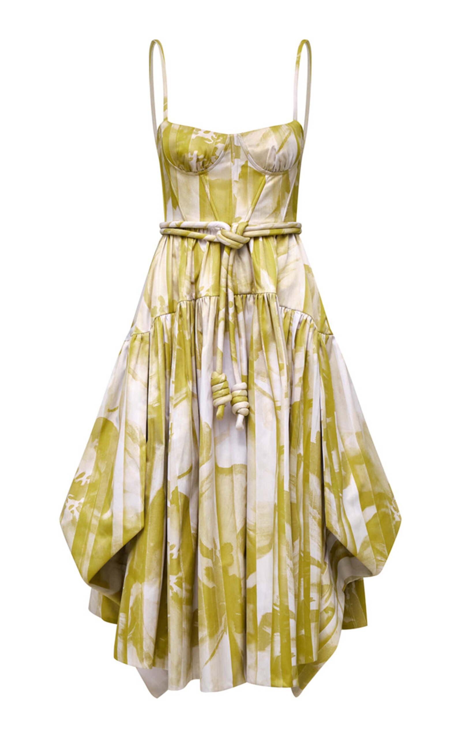 MARIA ELENA VILLAMIL Montaña Belted Cotton Midi Dress