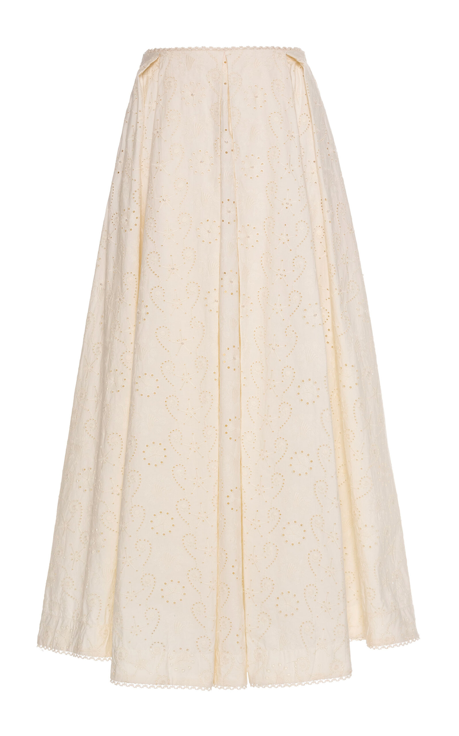 Agua by Agua Bendita Delta Plata Cotton Maxi Skirt