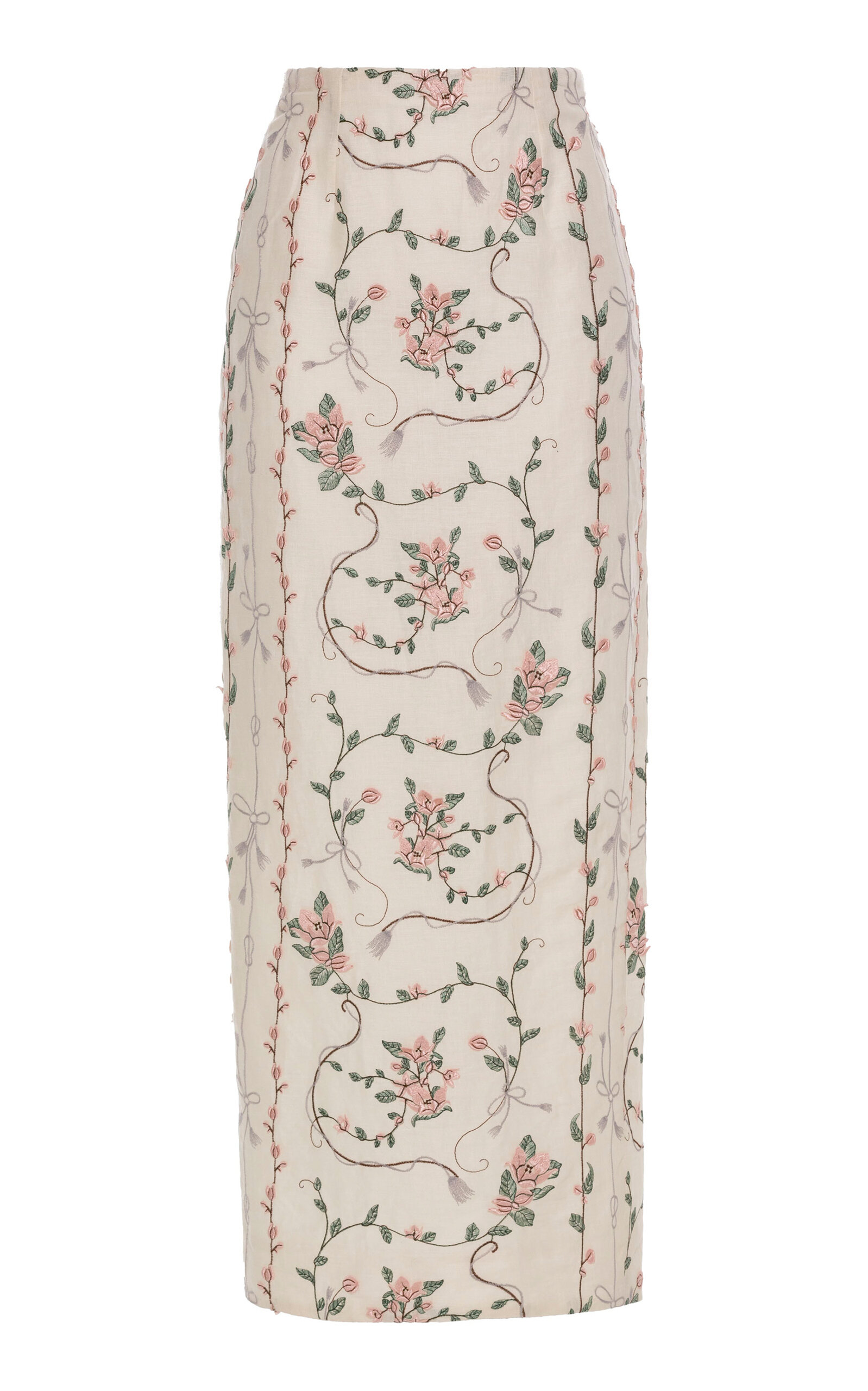 Agua by Agua Bendita Lirica Navegante Linen Maxi Skirt - Moda Operandi