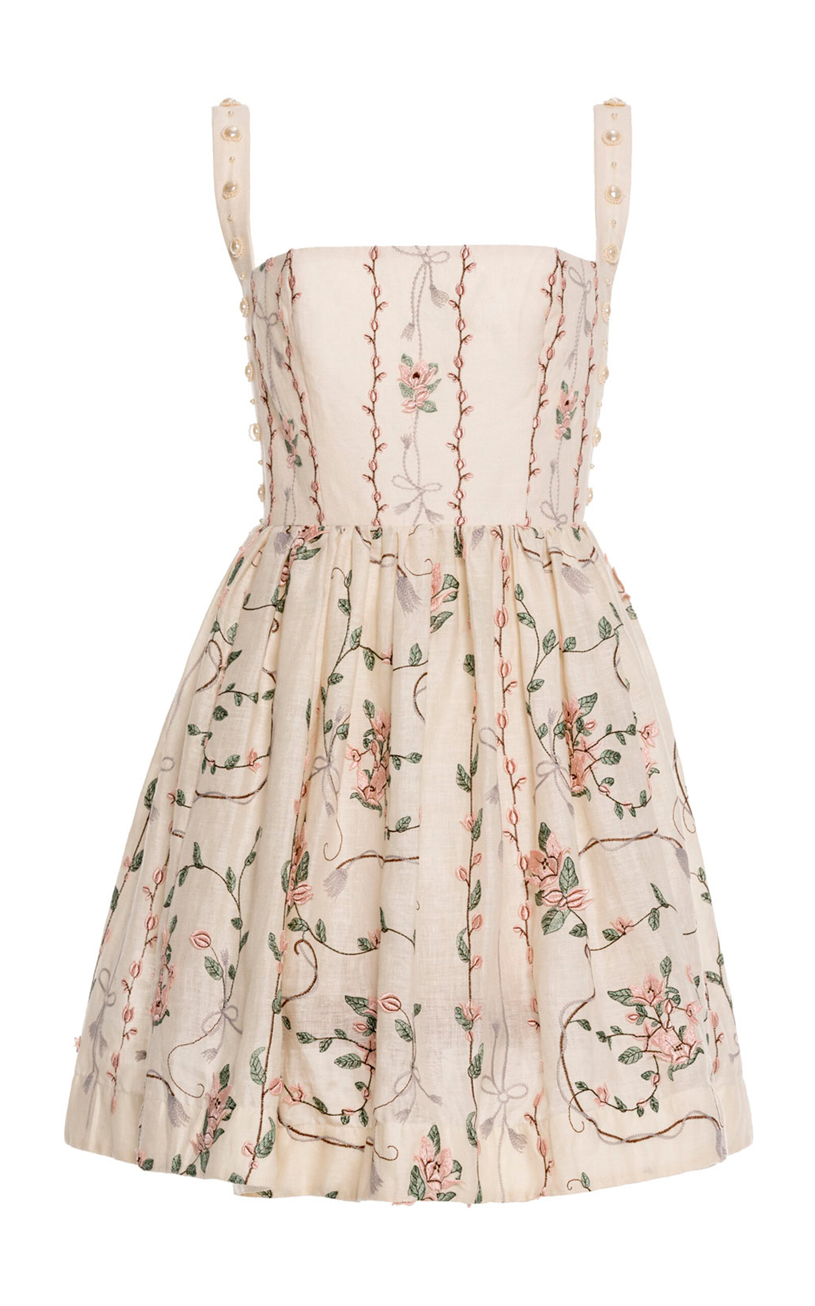 Agua by Agua Bendita Mielero Navegante Linen Mini Dress