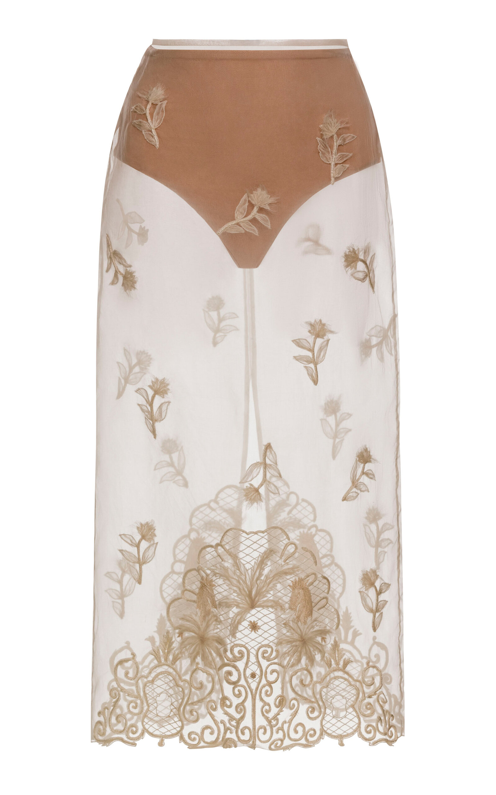 Agua by Agua Bendita Chrorella Arena Silk Skirt