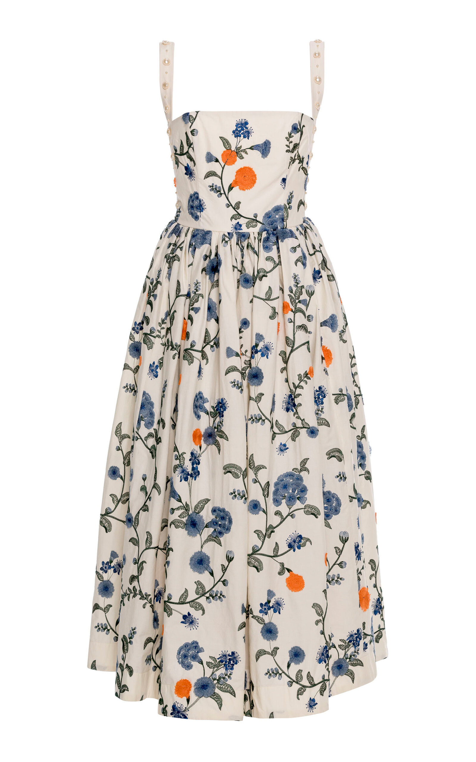 Agua by Agua Bendita Mielero Navegante Cotton Midi Dress