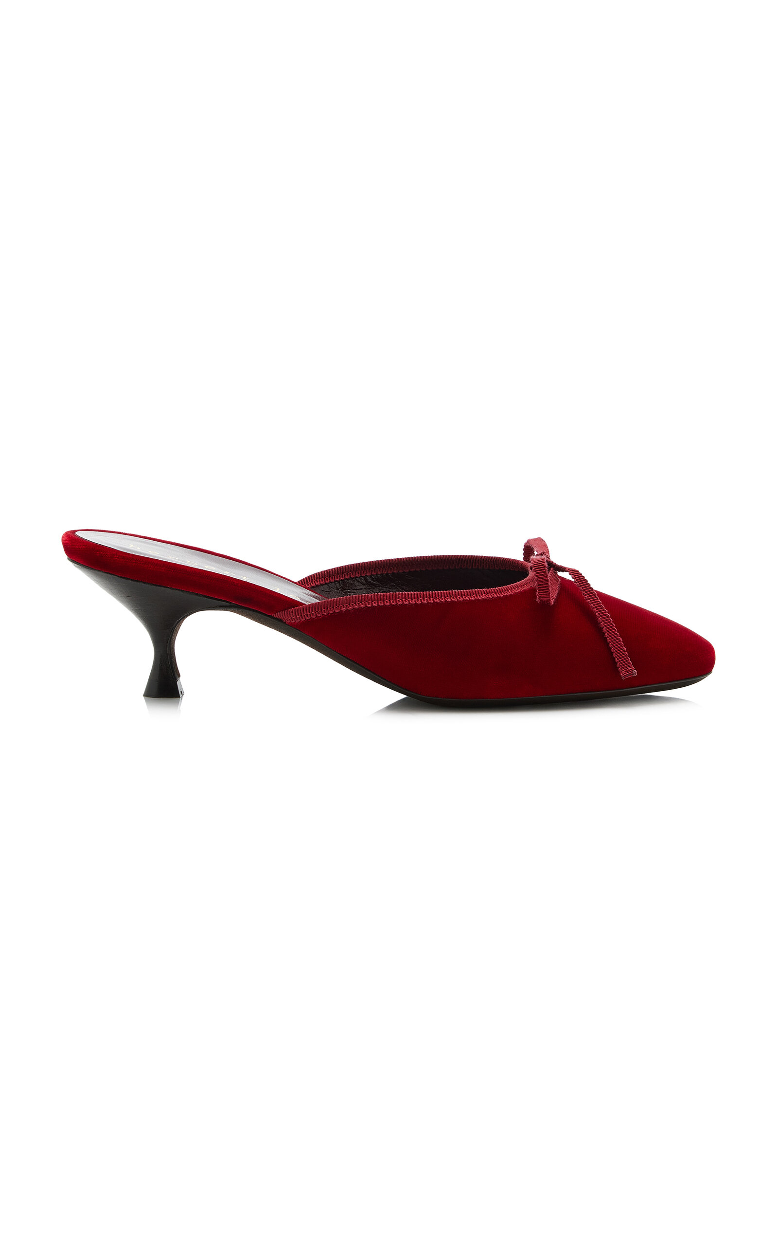 Herbert Levine 24/7 Velvet Ballet Mules In Red