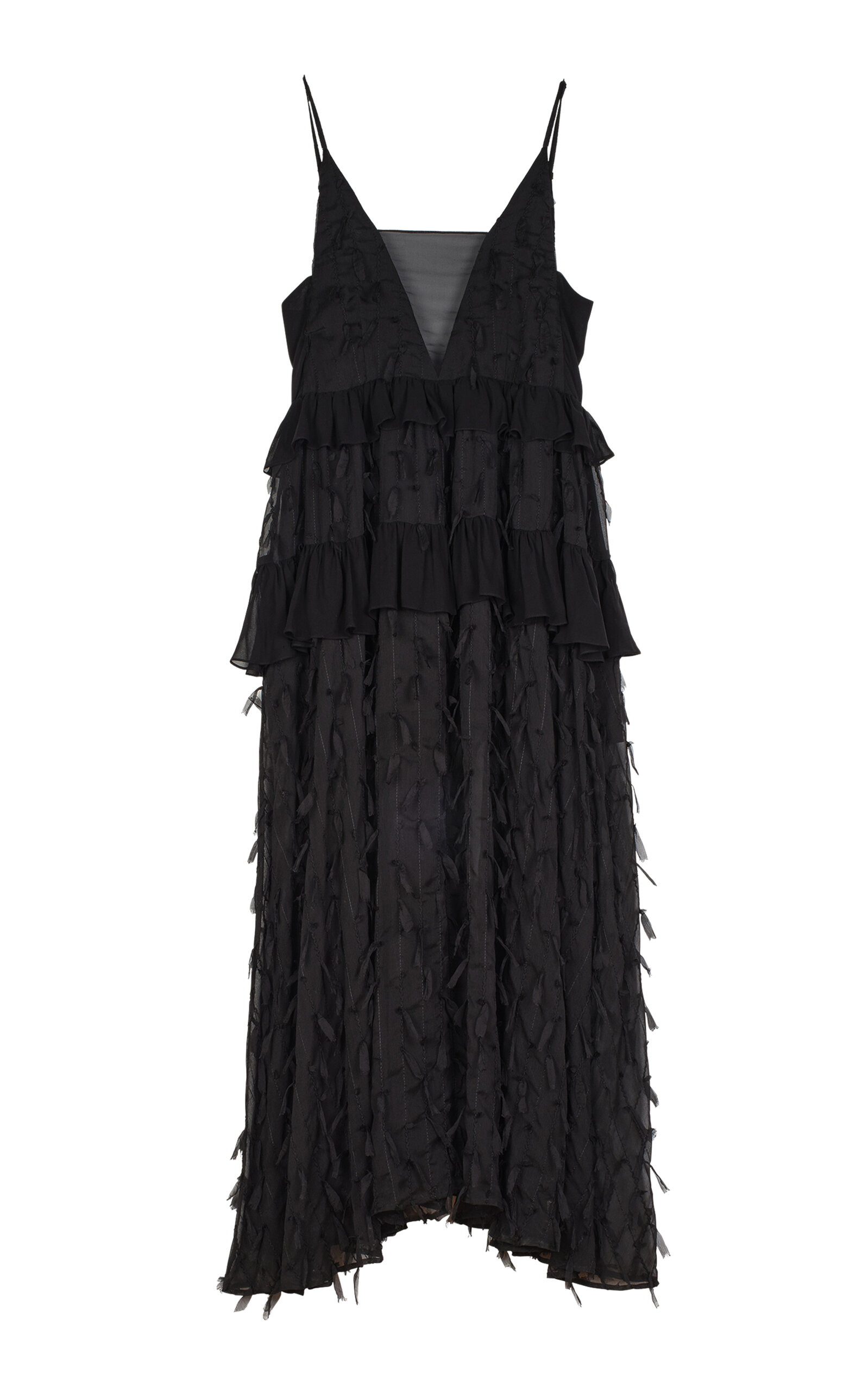 Rachel Comey Corbin Embroidered Crepe Dress In Black