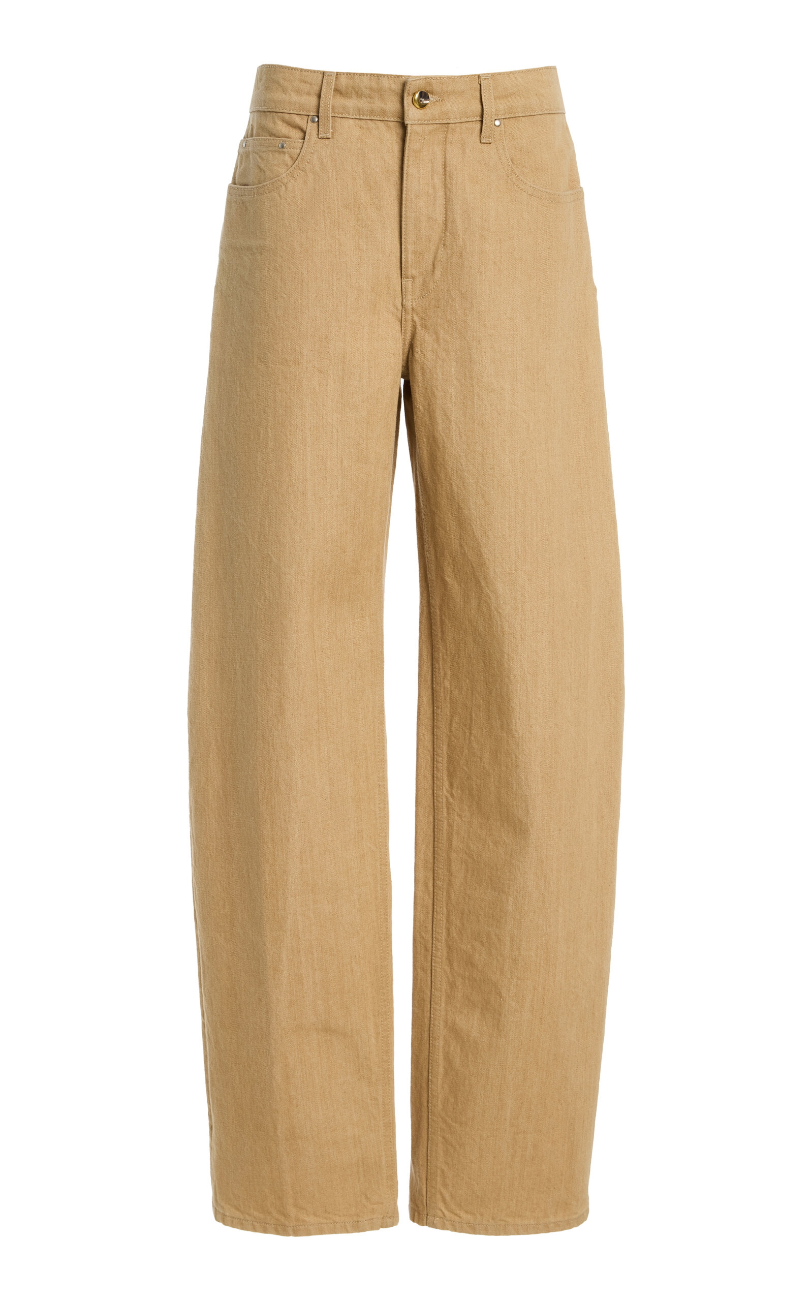 Ossou Rider Rigid Low-Rise Bowed-Leg Jeans