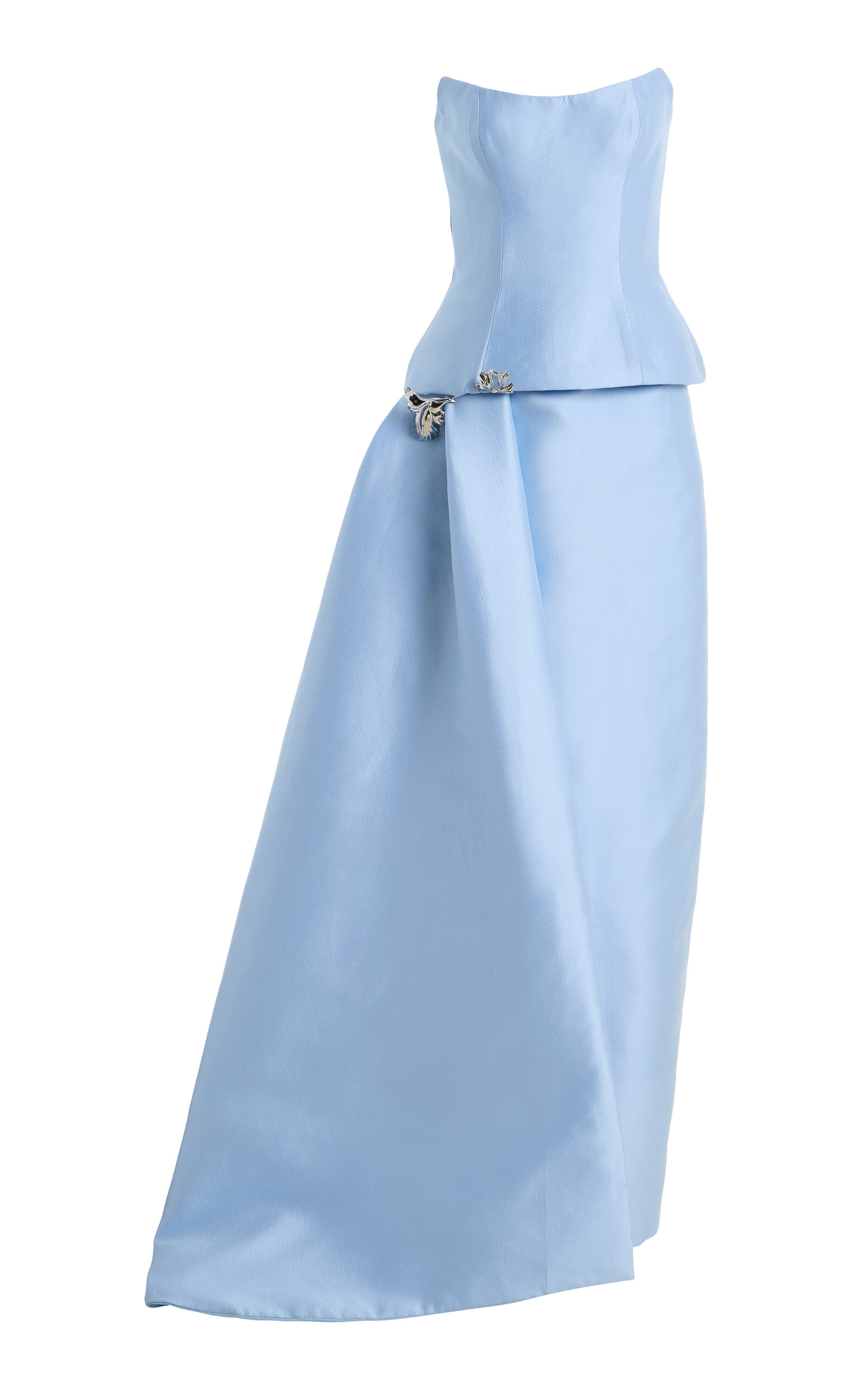 Monique Lhuillier Strapless Peplum Gown