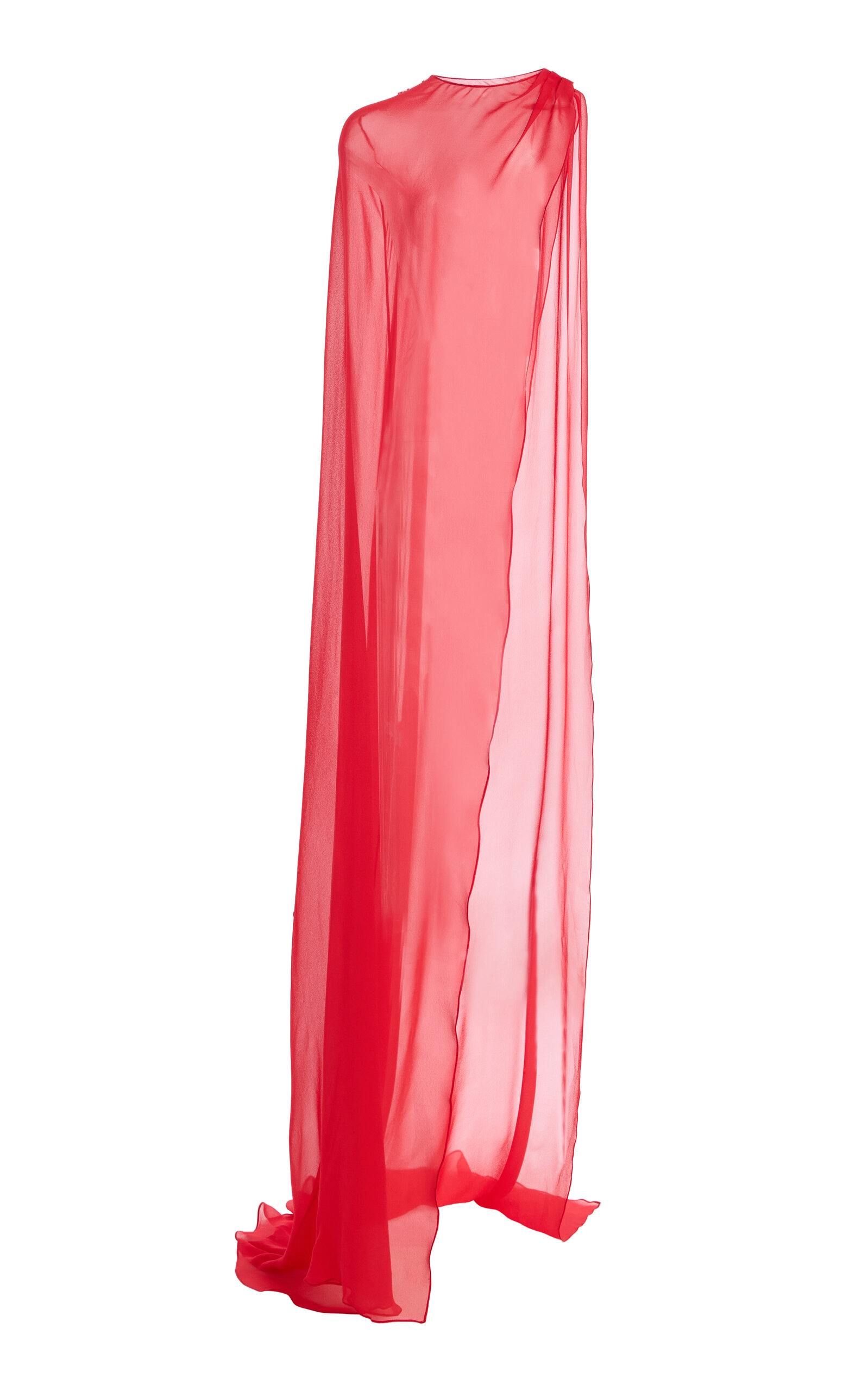 Monique Lhuillier Chiffon Evening Cape