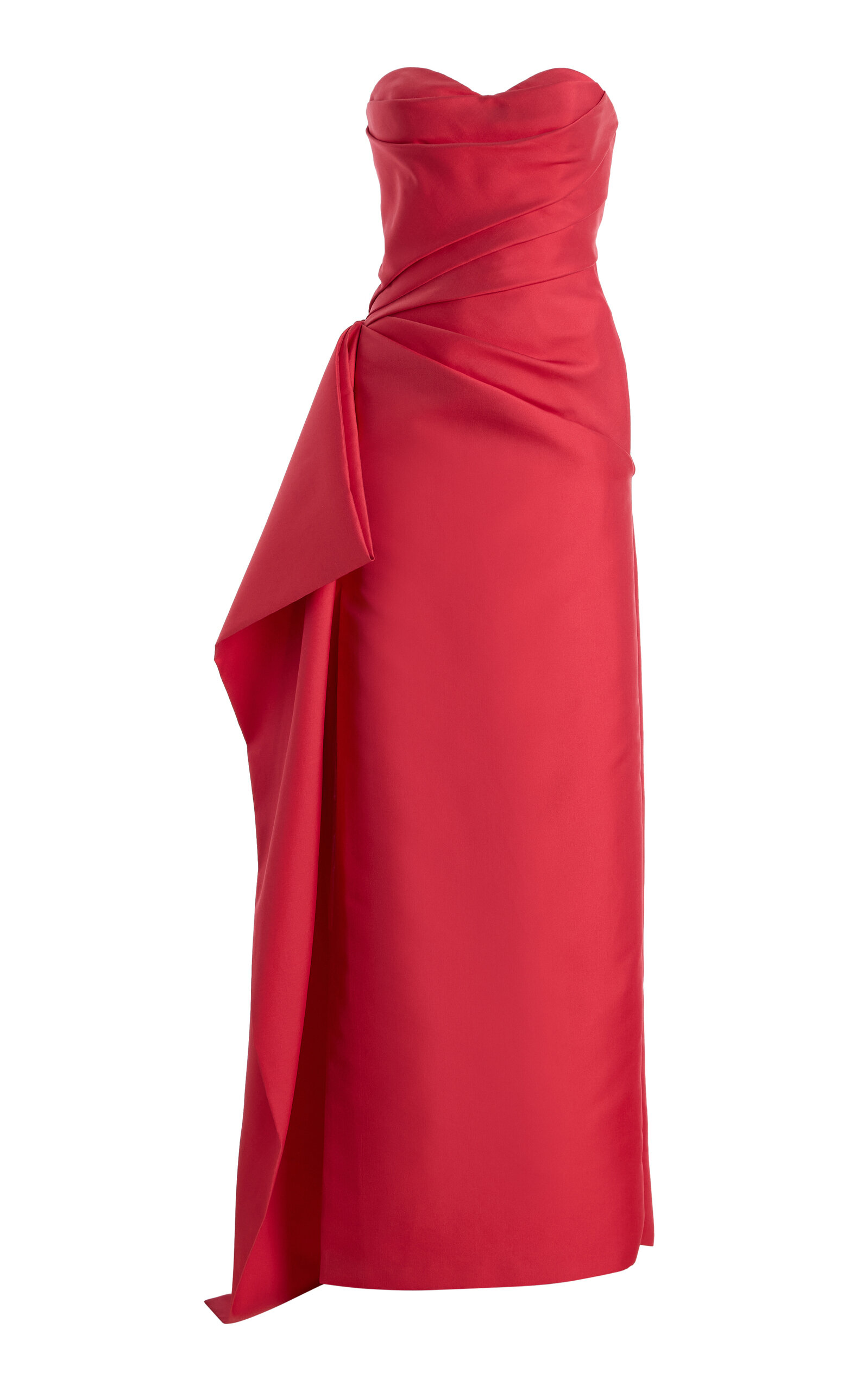 Monique Lhuillier Strapless Draped Gown