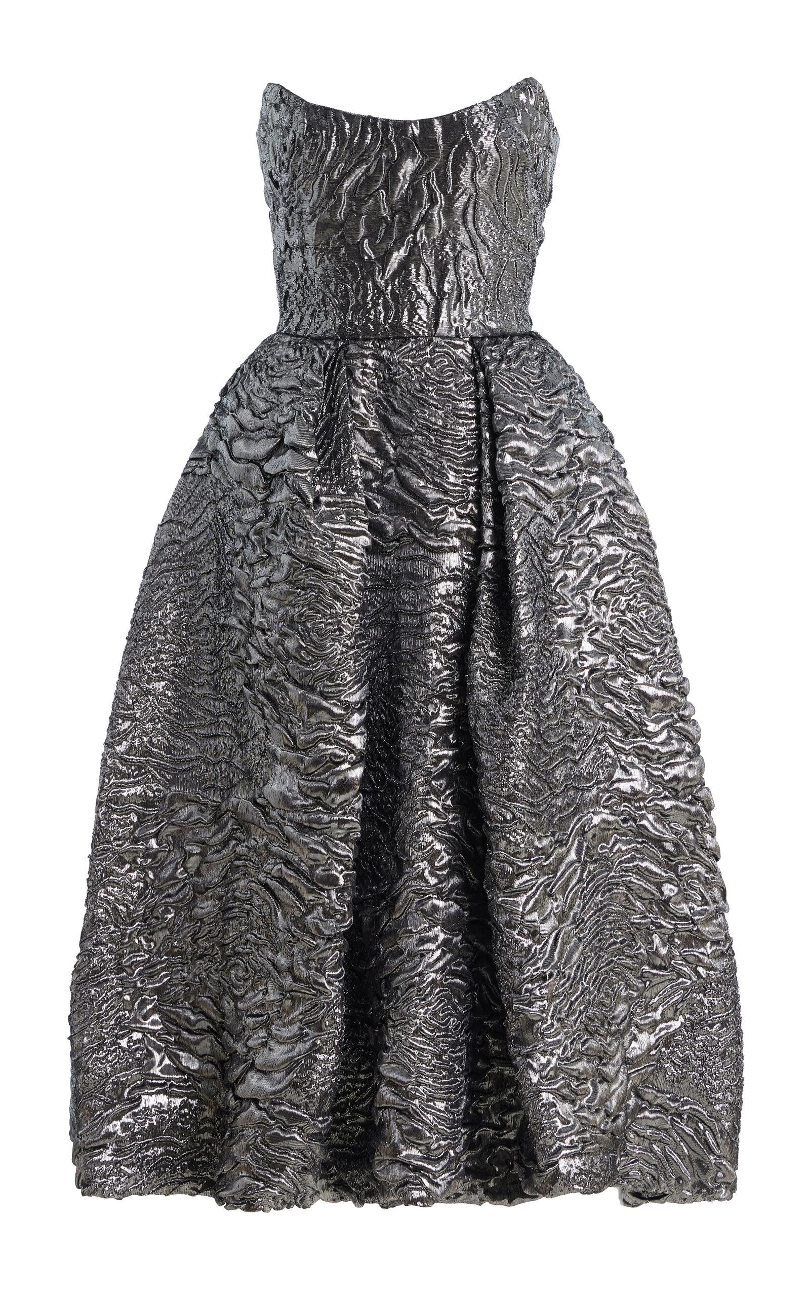 Monique Lhuillier Strapless Bubble Skirt Dress