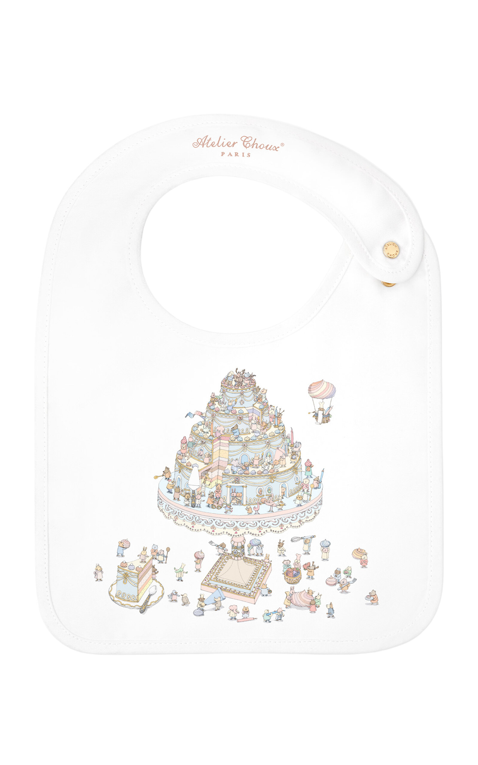 Atelier Choux Infants' Satin Let Them Eat Cake Bib