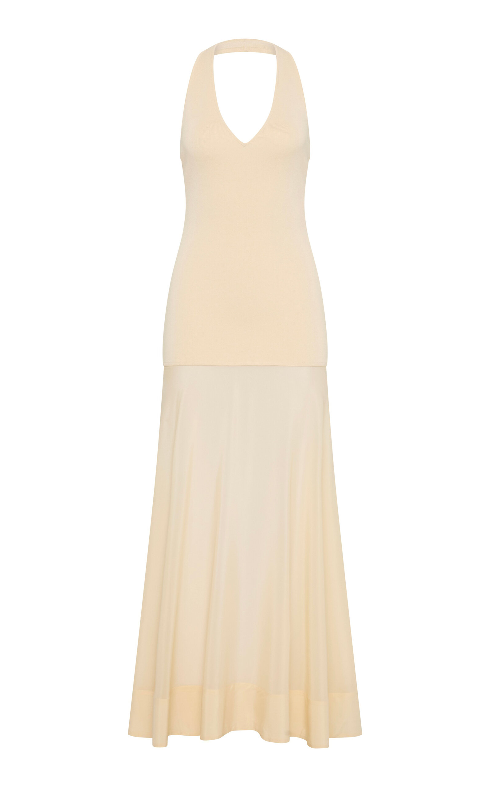 St. Agni Circle Hem Halter Dress