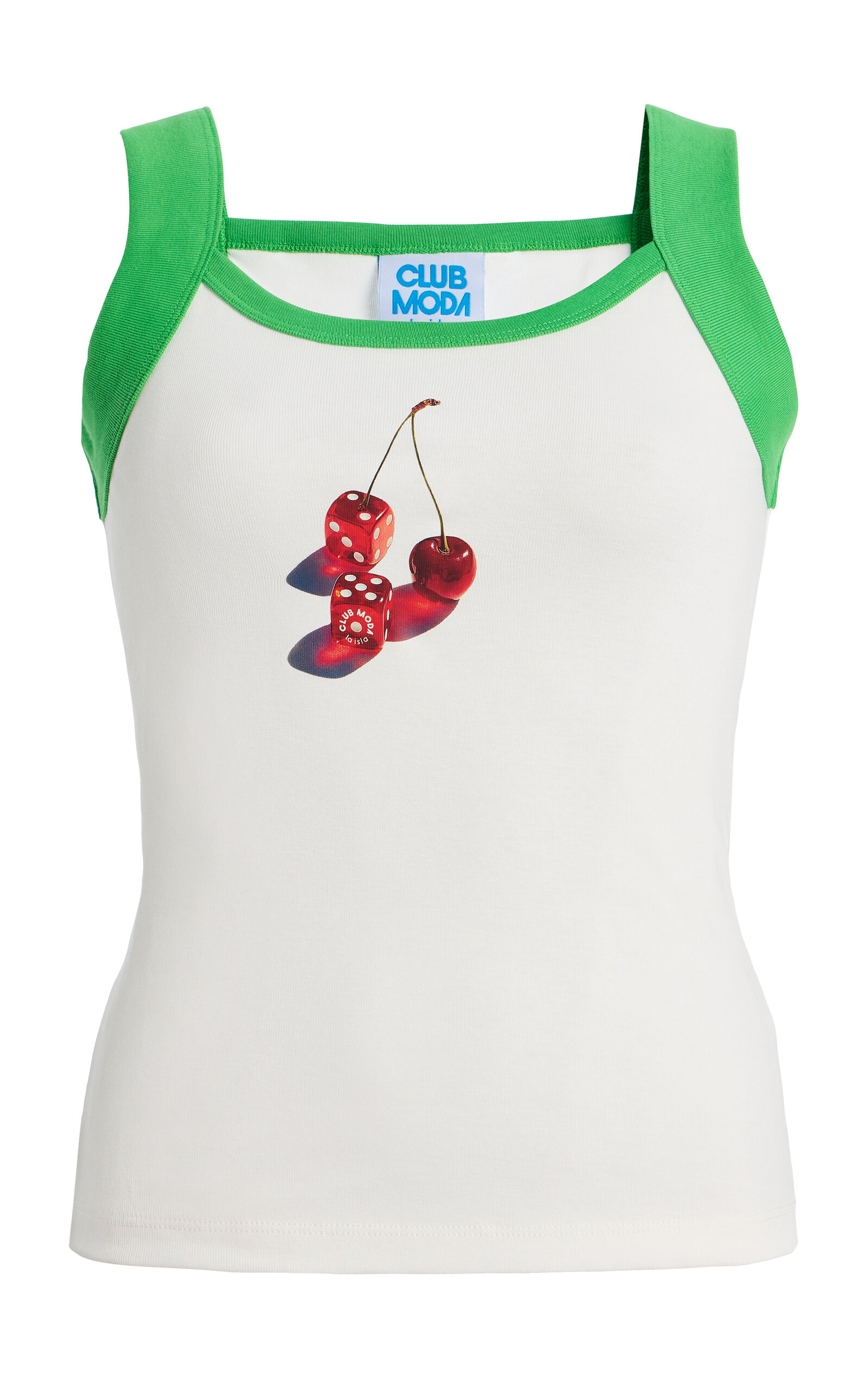 Club Moda Exclusive La Isla Cherry Dice Cotton Tank Top