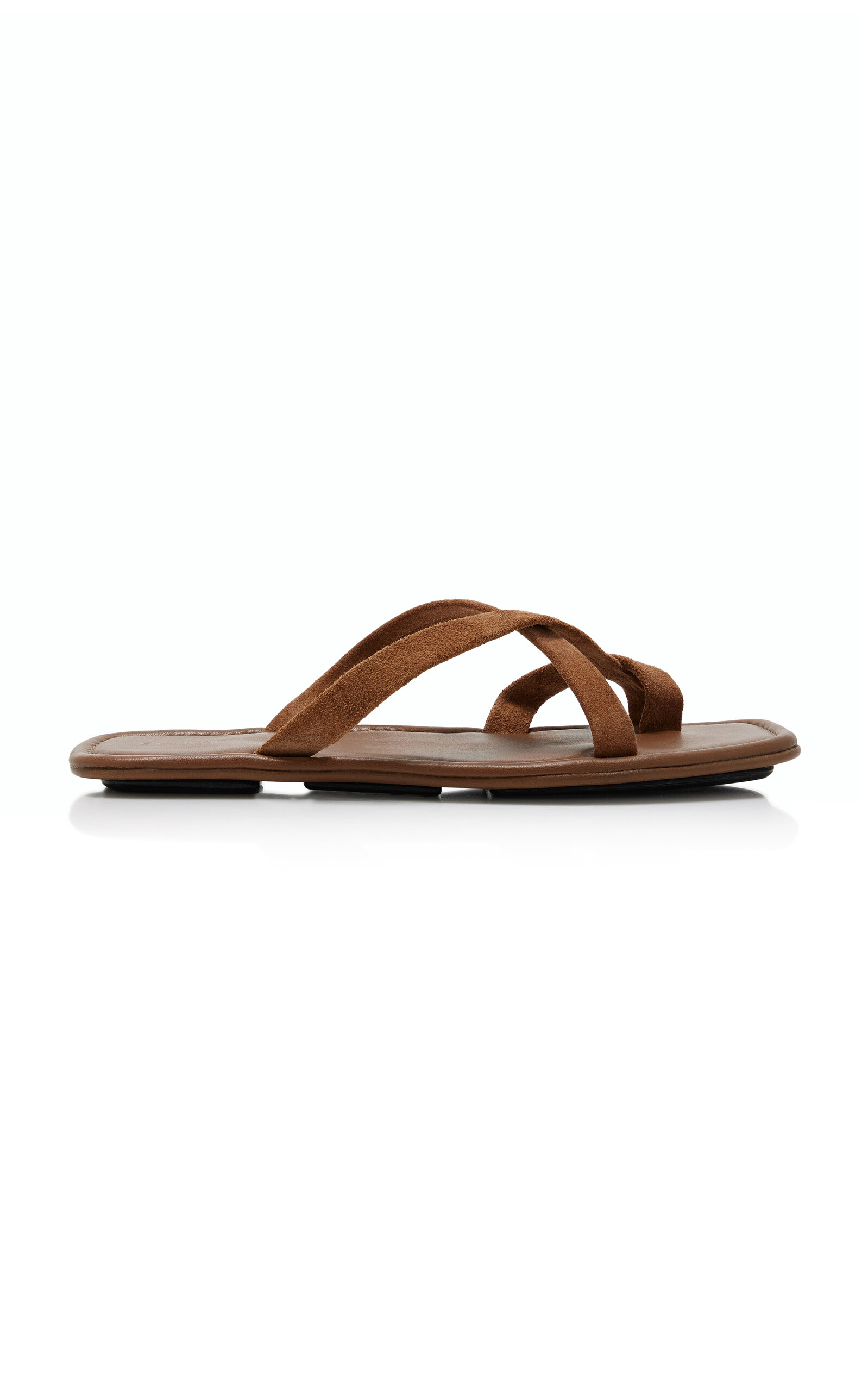 St. Agni Soft Strap Suede Slide Sandals - Moda Operandi