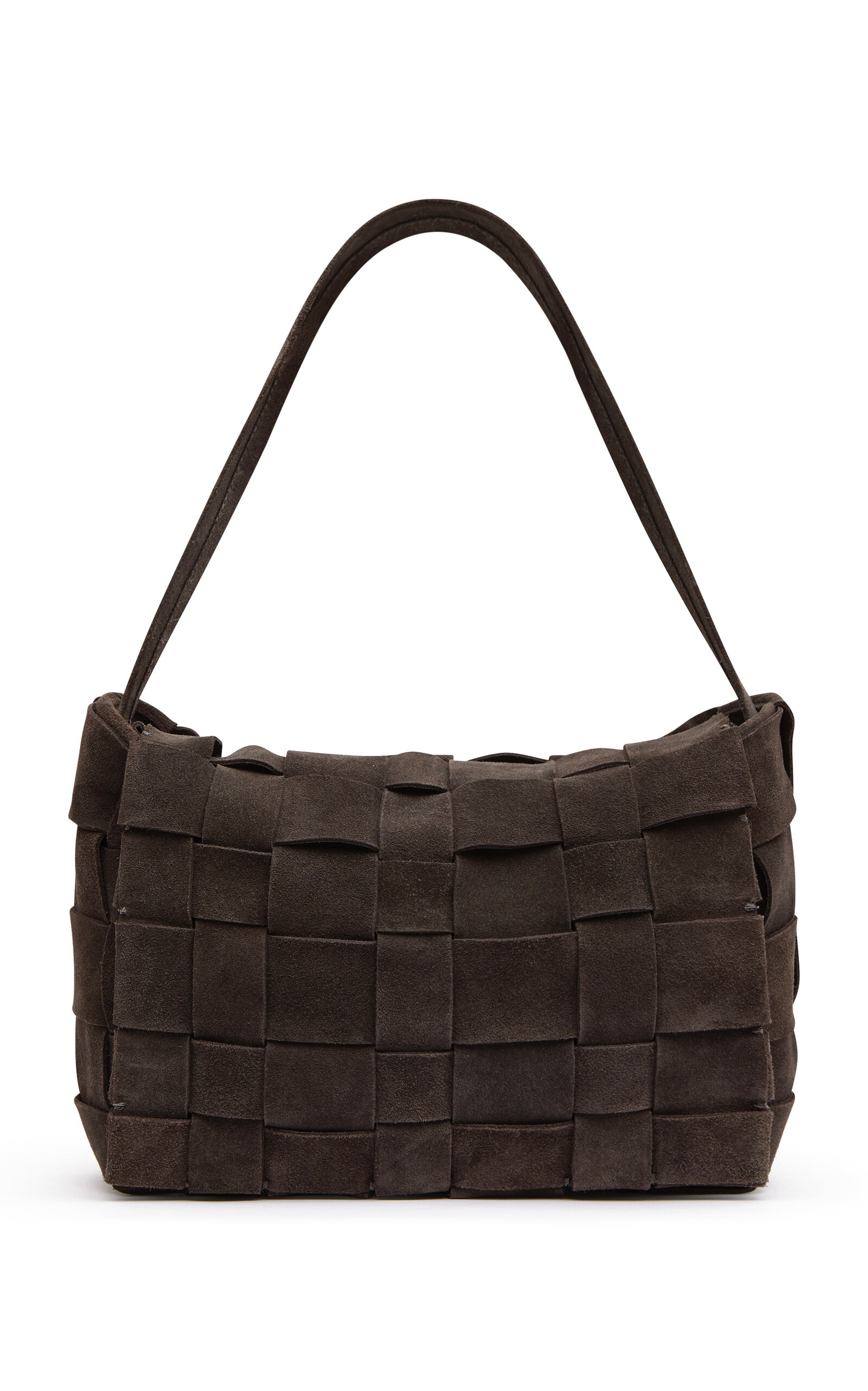 St. Agni Suede Woven Envelope Mini Tote
