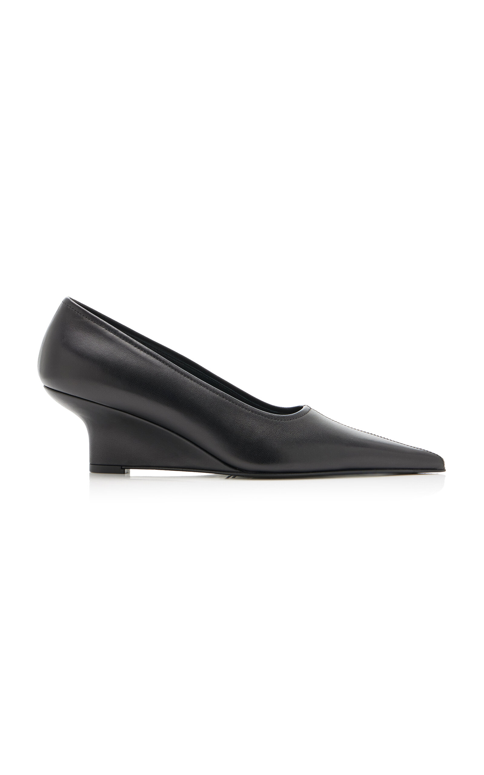 Toteme Sharp Leather Wedge Pumps