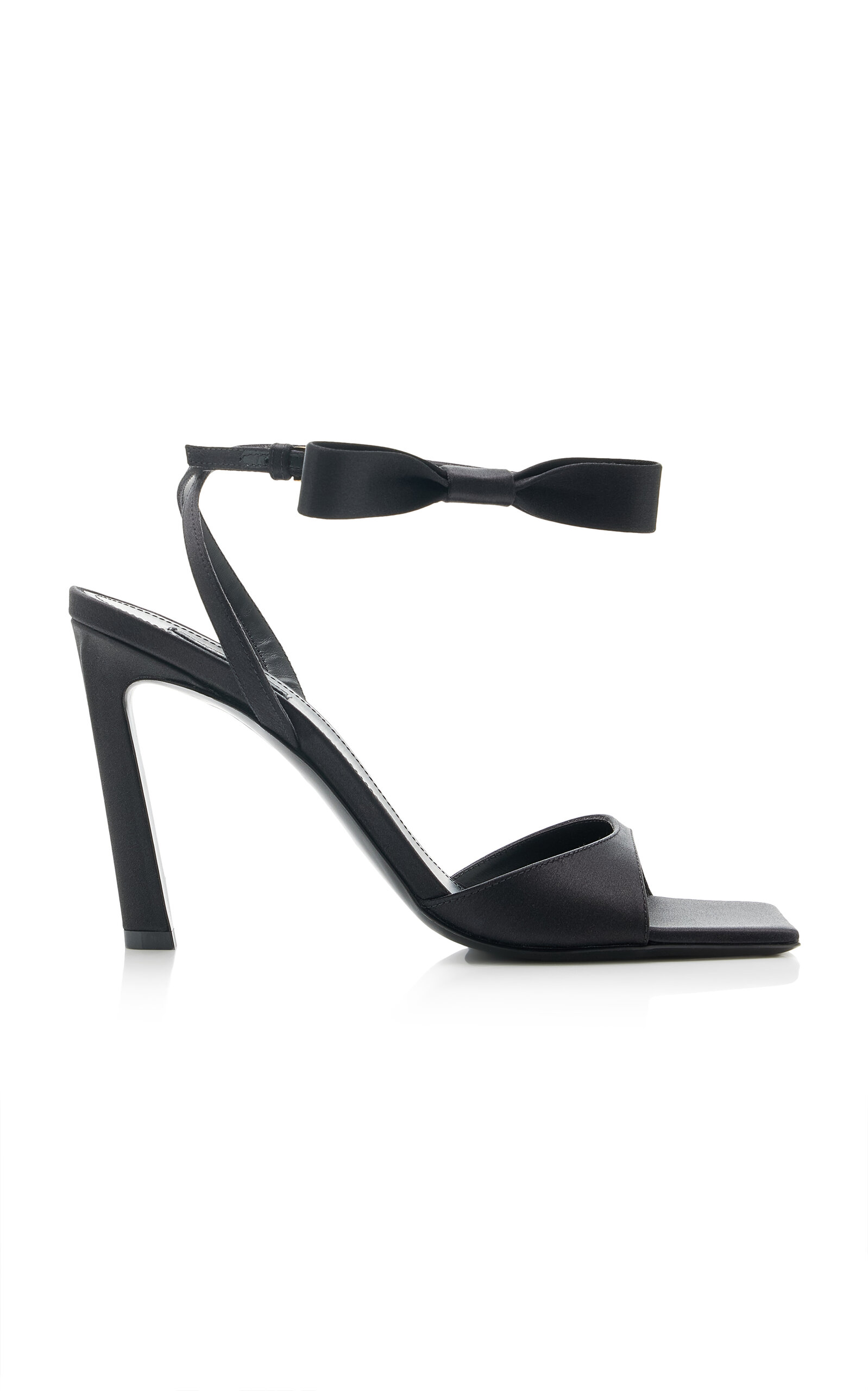 Givenchy - Naked Bow Satin Sandals - Black - IT 38 - Moda Operandi