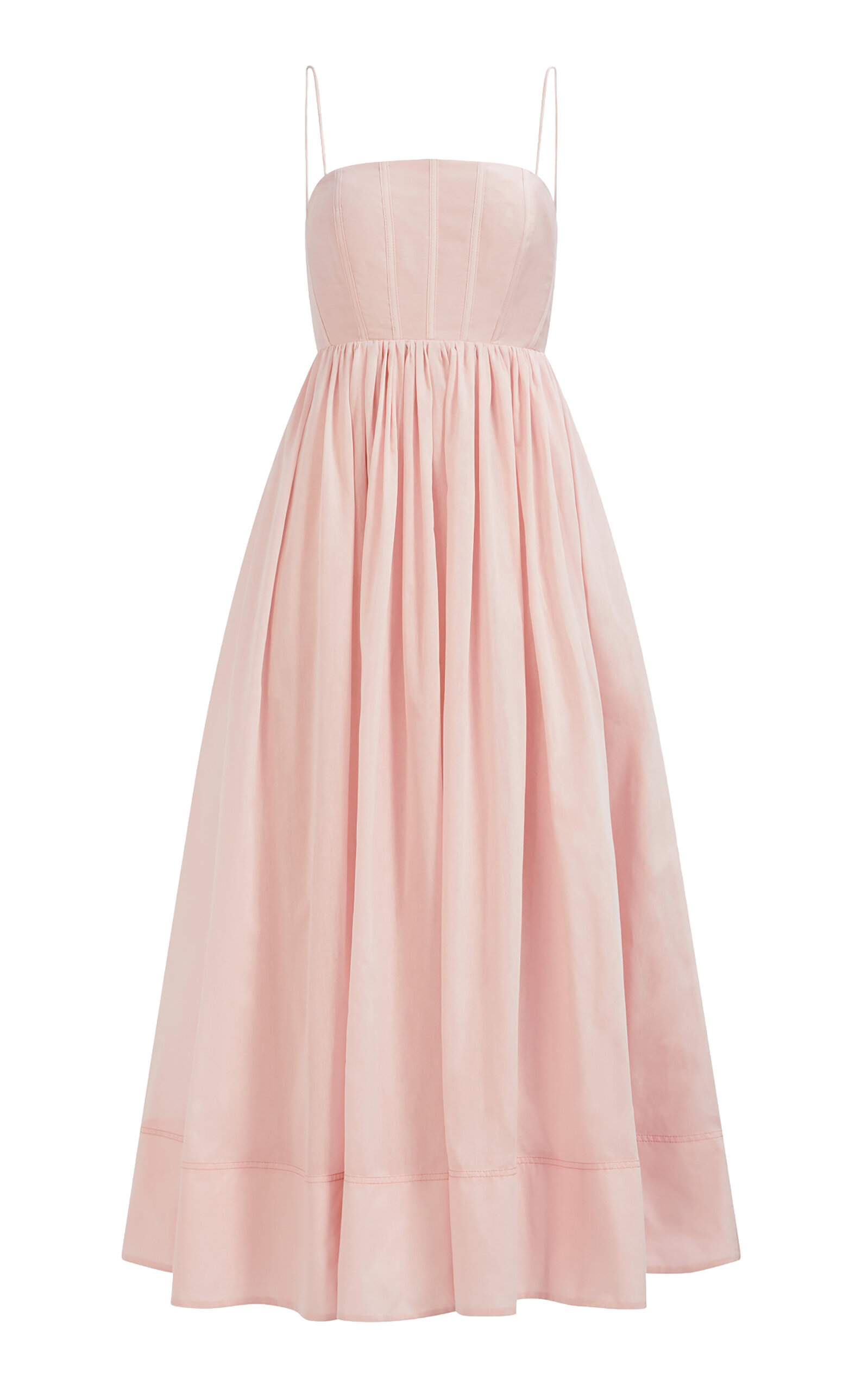 Aje Rosie Cotton-Silk Midi Dress