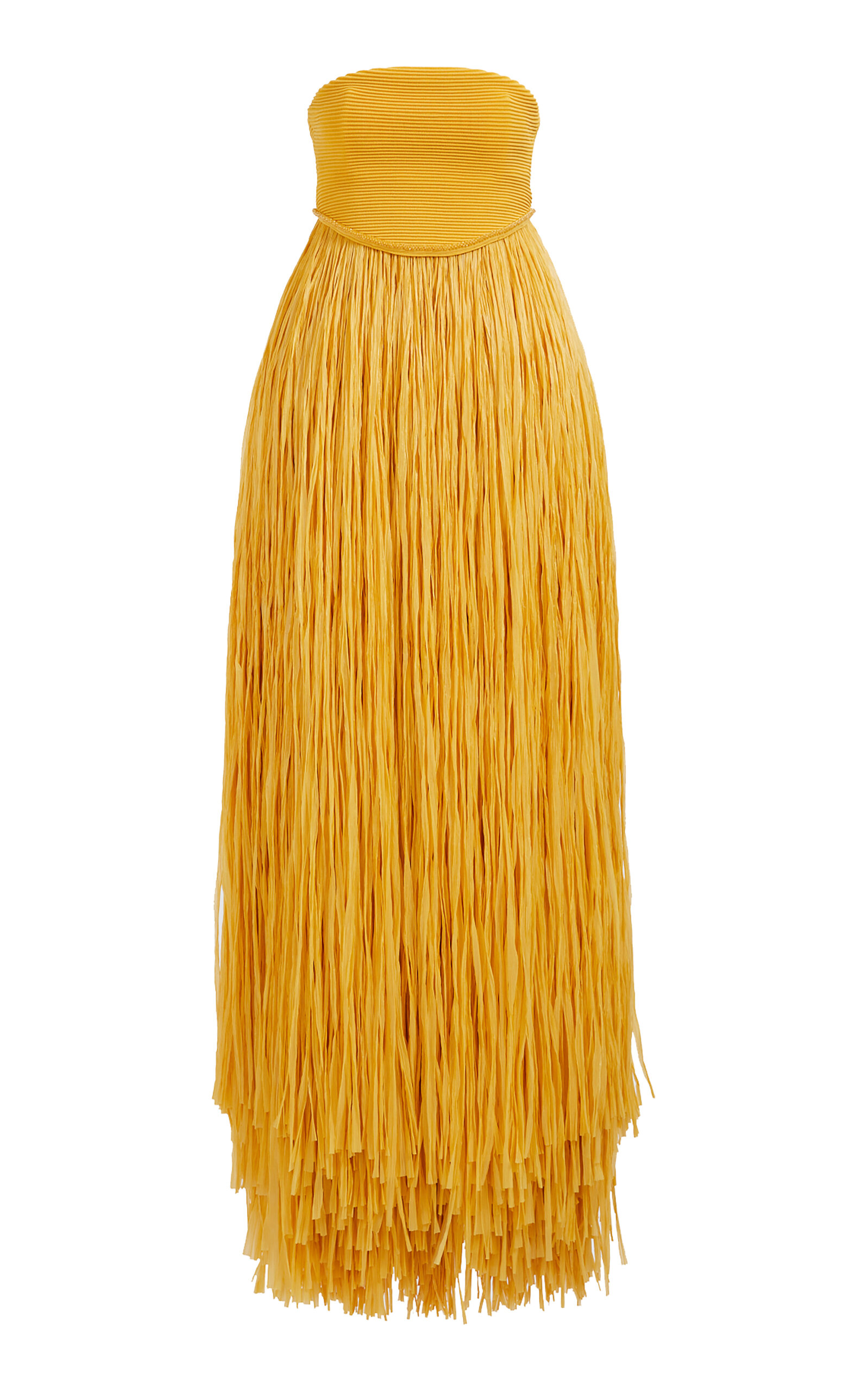 Aje Florentia Raffia Fringe Maxi Dress